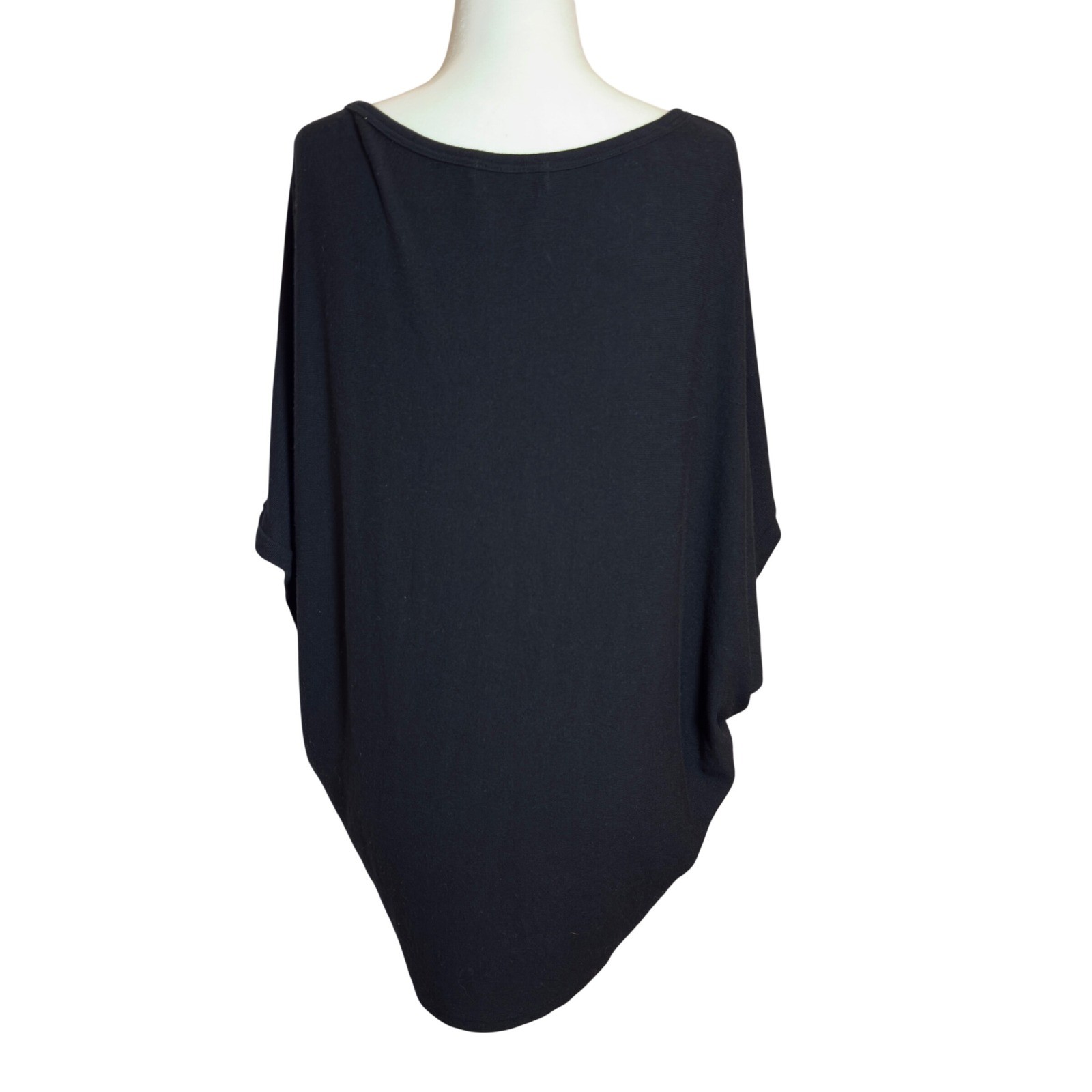 Michael Stars Womens Verna Black Batwing Dolman Sleeve Tunic Top Large USA