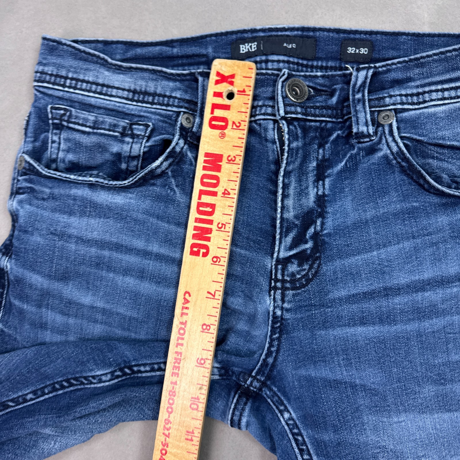 Buckle BKE Jeans Men 30×28 Blue Alec Denim Pant Faded Stretch Washout (Tag32x30)