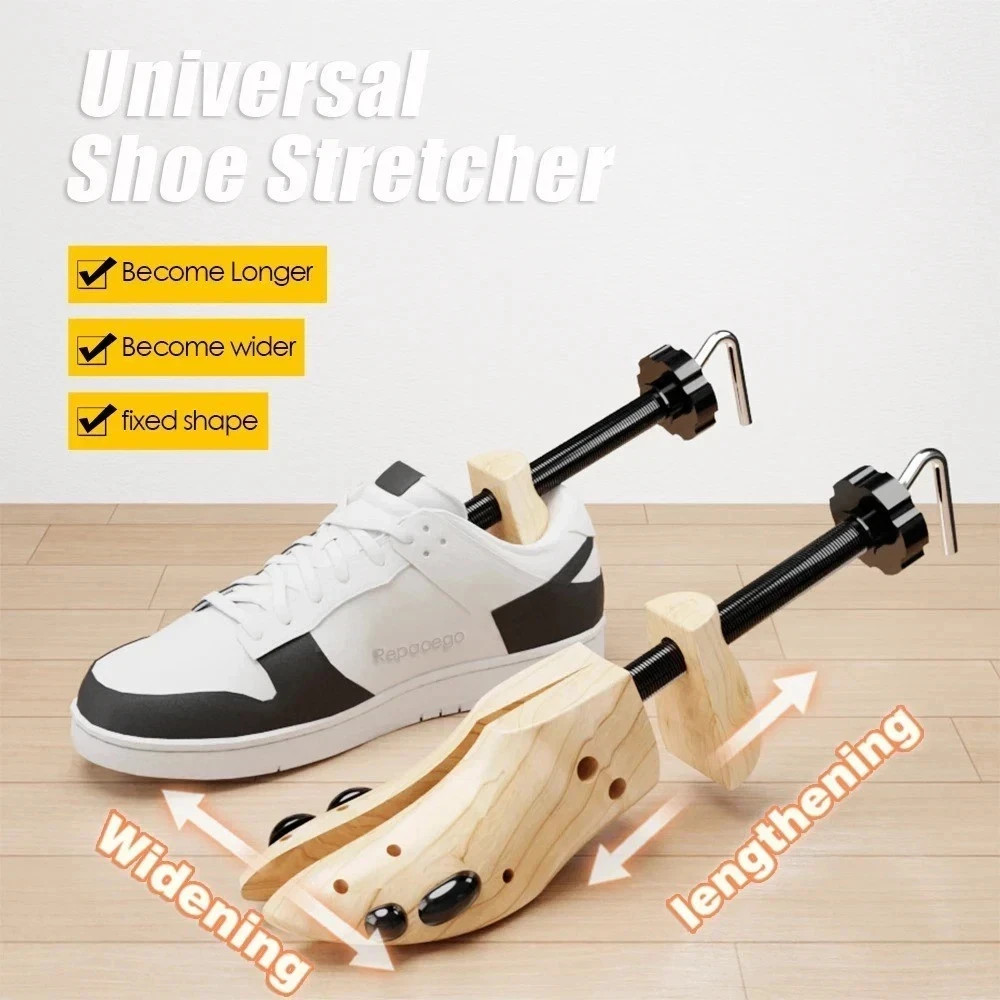 2-Way Wooden Adjustable Shoe Stretcher Expander Men Women Boot Size US 5-13