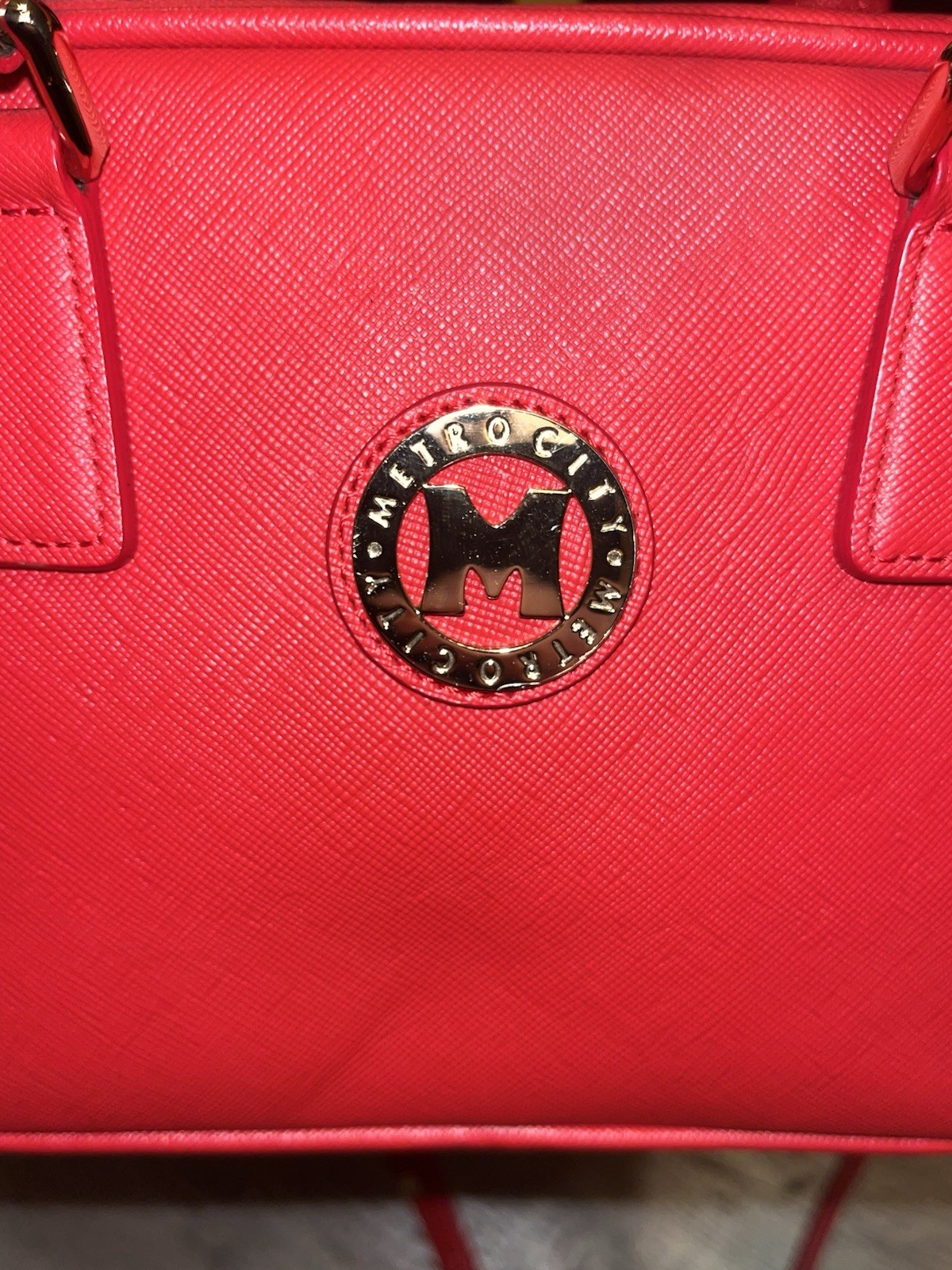Metrocity Red Satchel Top Handle or crossbody