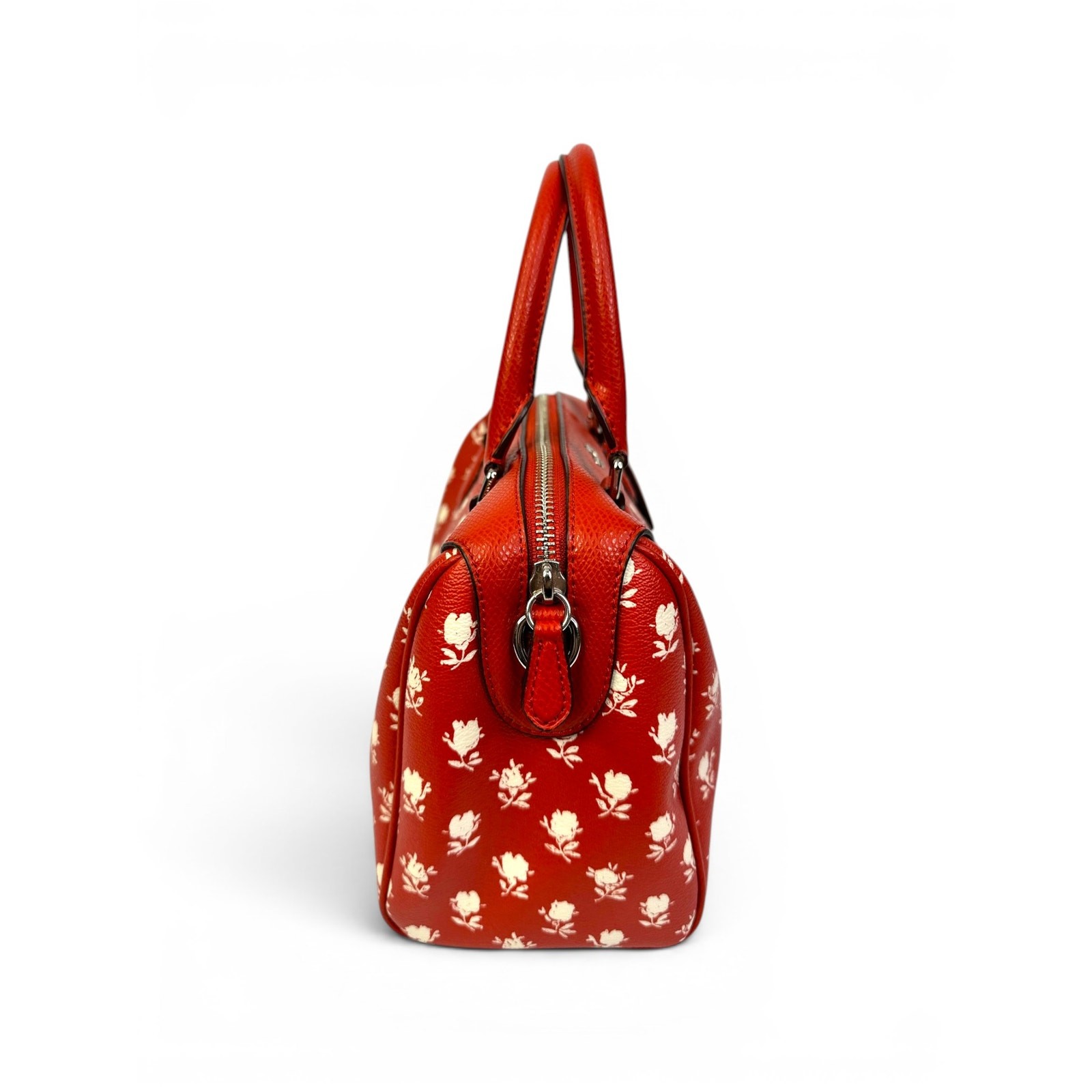 Coach Mini Bennett Badlands Floral Print Carmine Red Satchel Crossbody Bag