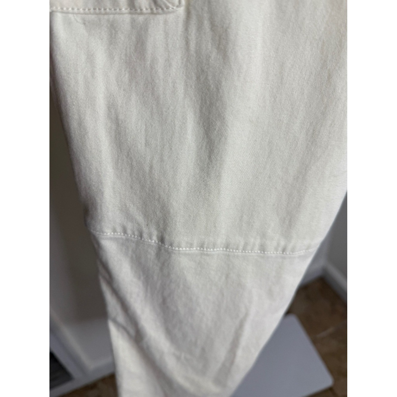 WeSC Cream Cargo Jogger Pants Women’s Large Relaxed Utility Streetwear