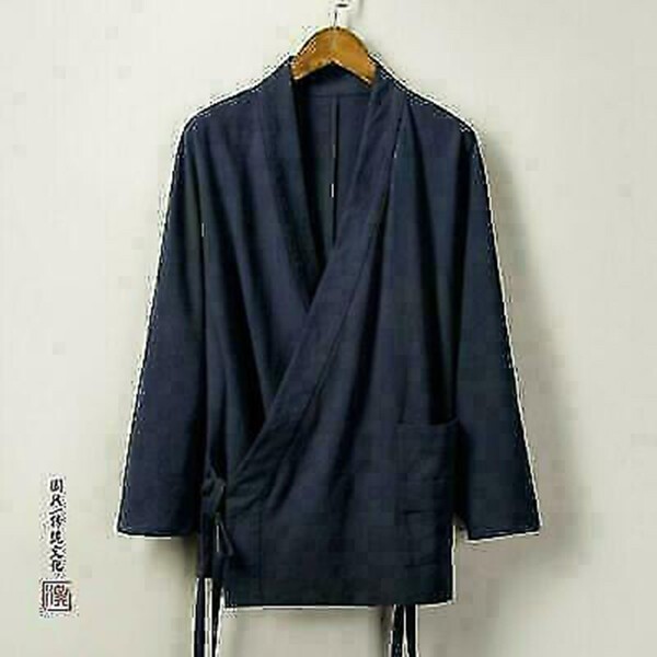 Hanfu Men’s Jacket Cotton Linen Tops Coat Casual Zen Suit Retro Loose Ethnic New