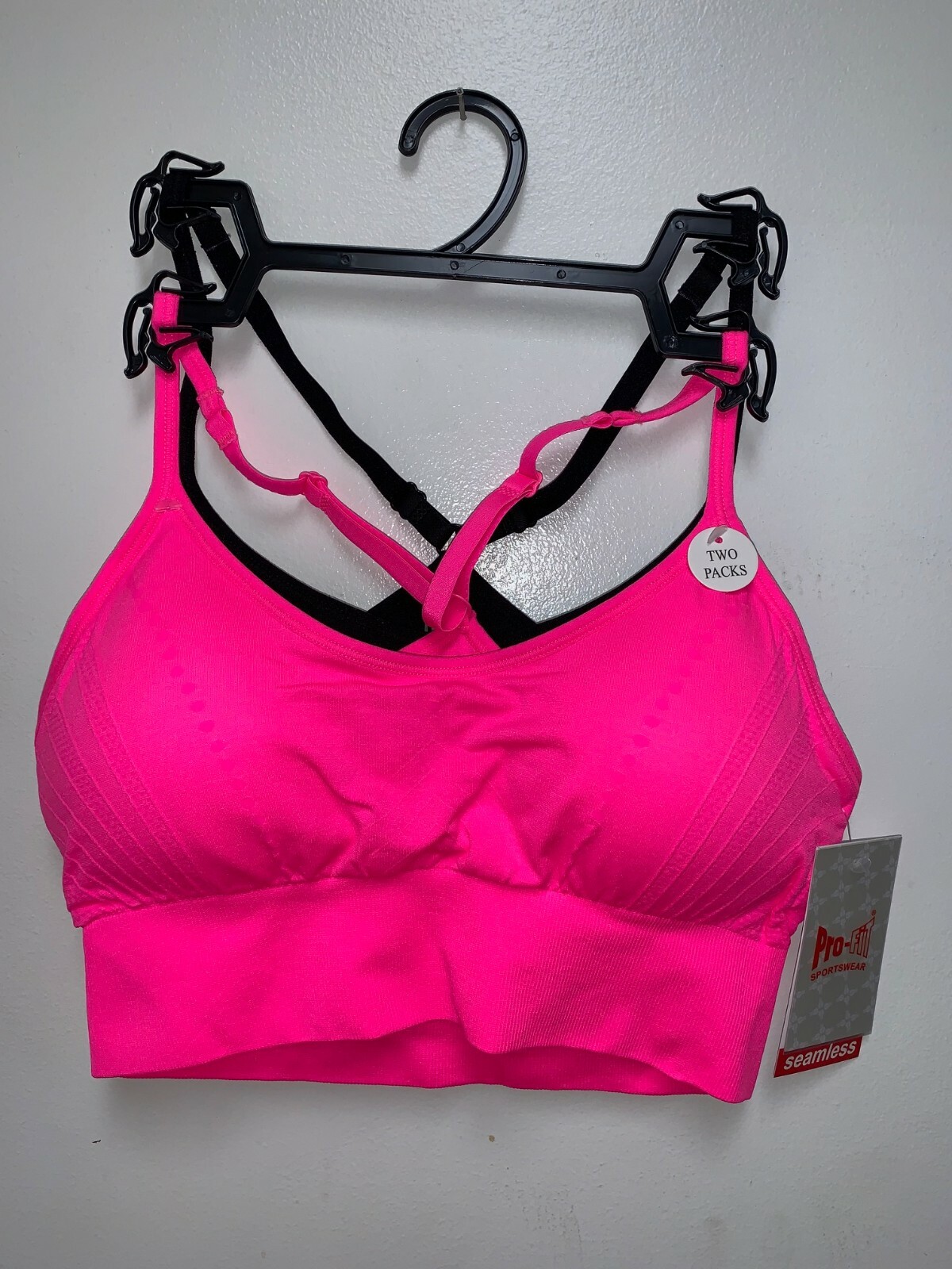 Padded 2 Pack Medium Impact Seamless Sports Bra Active Wear-Work Out Gym & yoga-