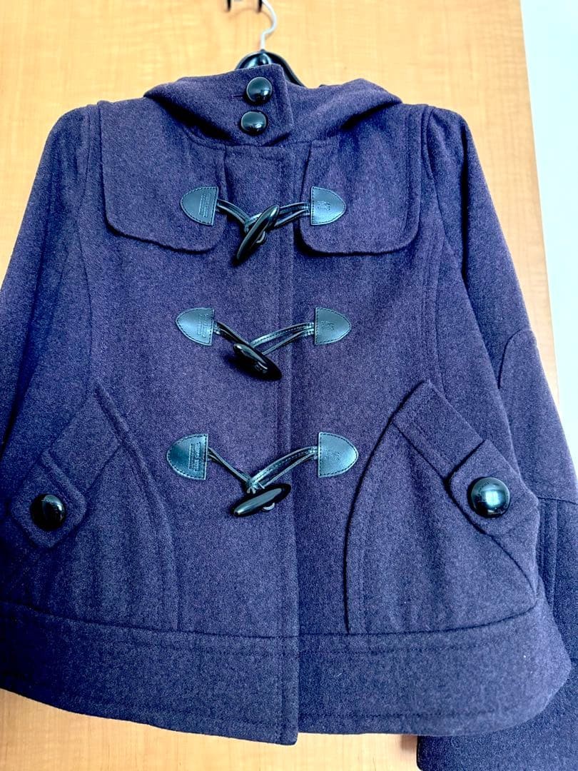 Burberry Blue Label Short Duffle Coat Purple