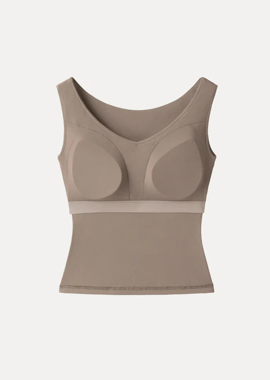 OGL Essential V-neck New Airy Bra Top, Cork