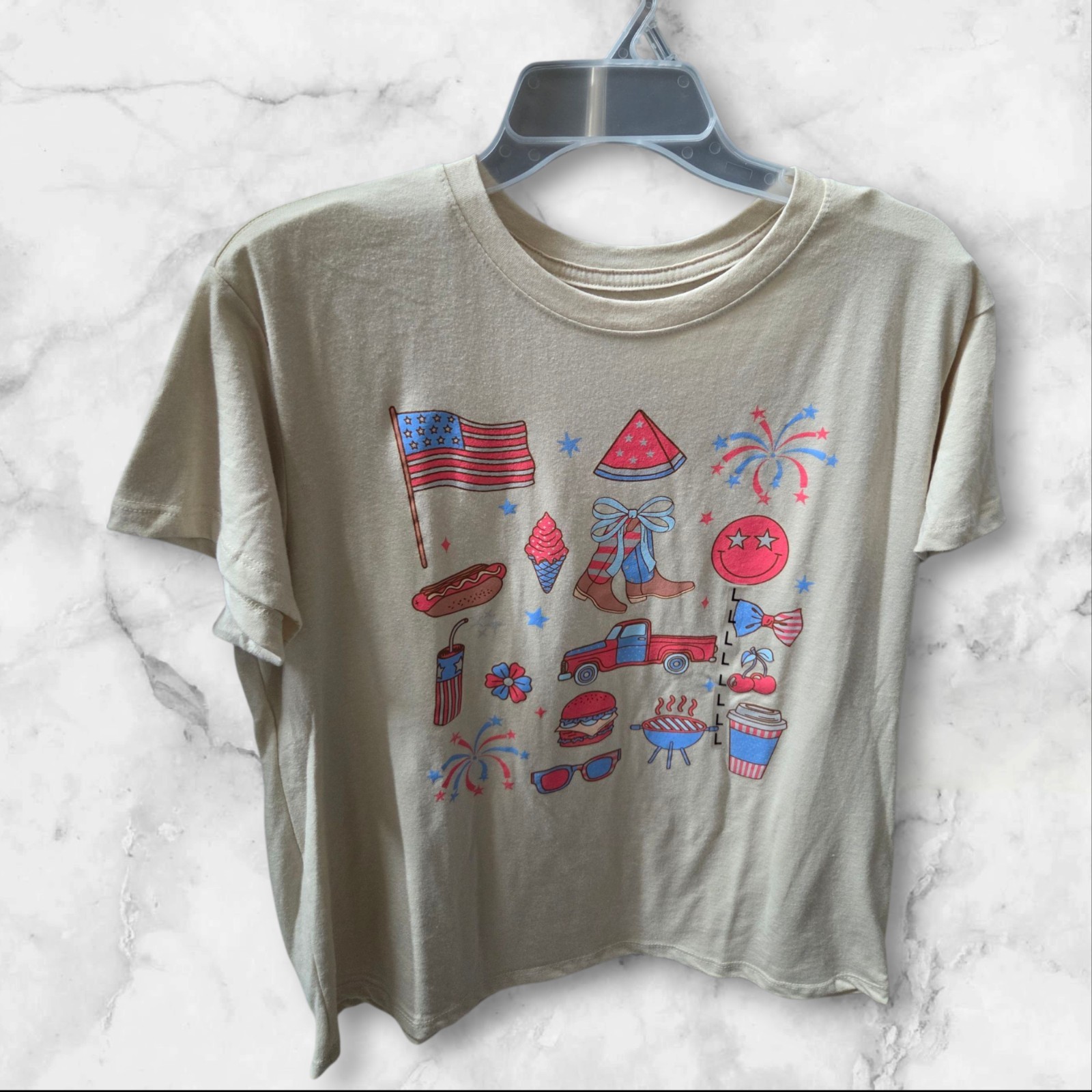 USA Collage T Shirt Adult Large (L) Brand NEW with TAGS