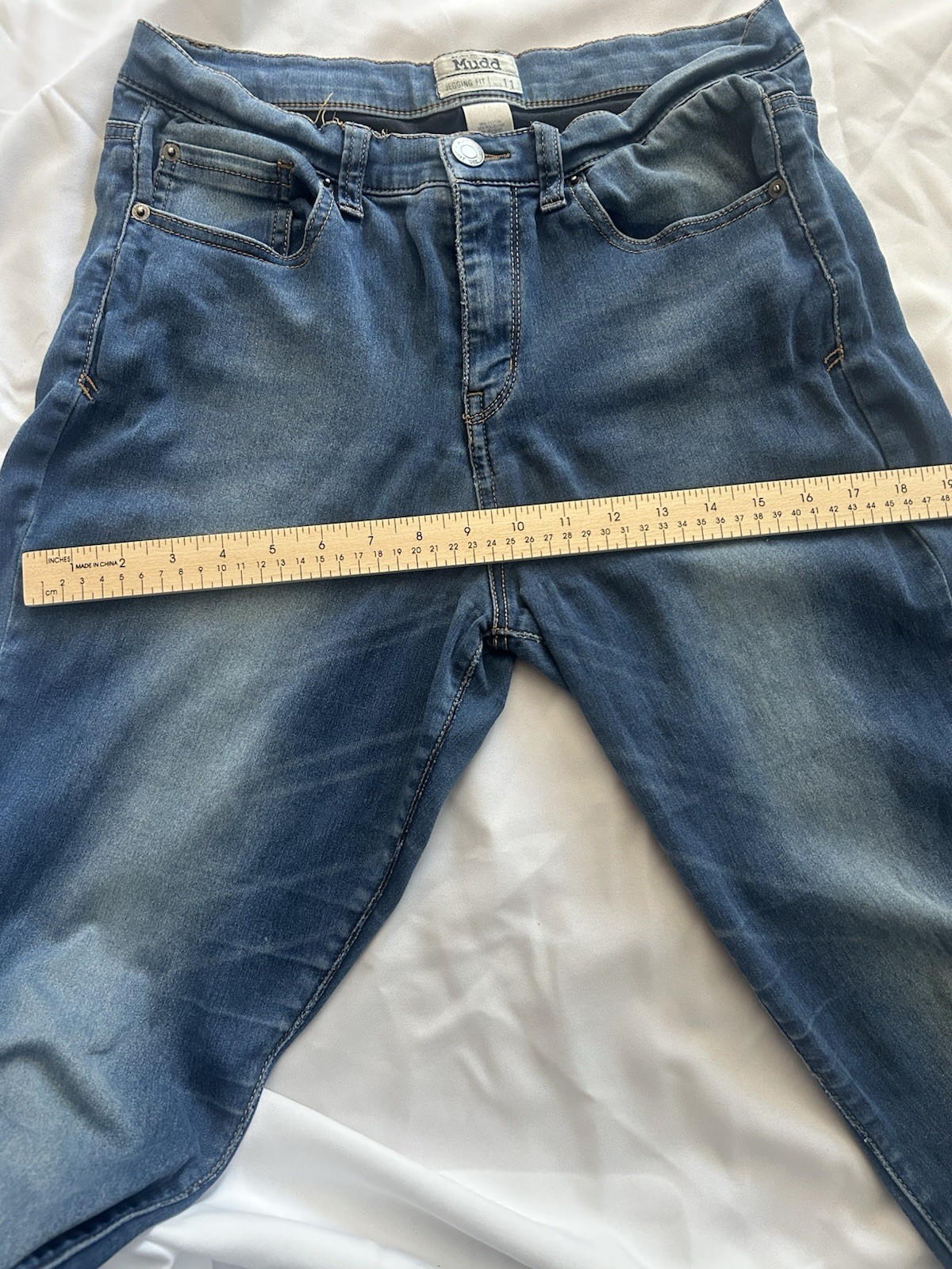 Mudd Women’s Juniors Blue Denim Jegging Jeans Slim Fit Stretch Medium Wash