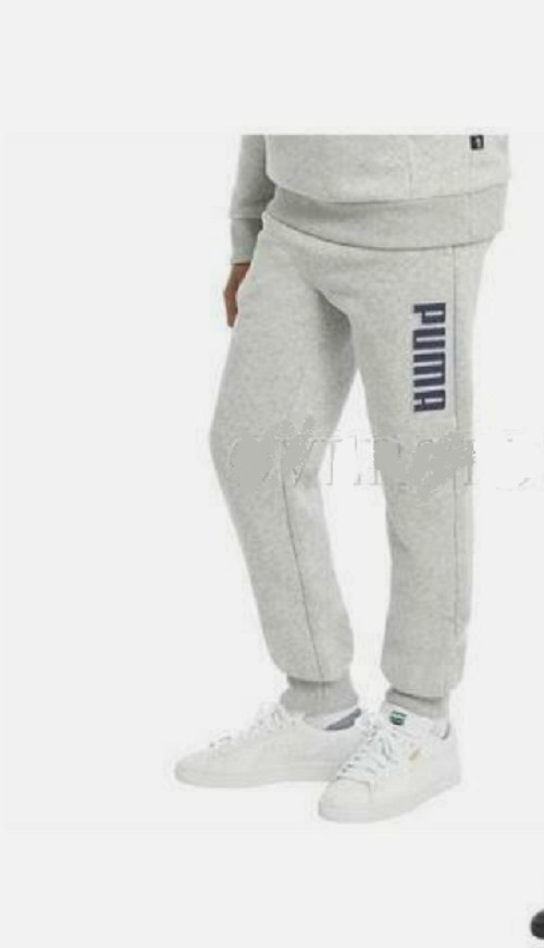 PUMA BOYS FLEECE LINED EMBOSSED LOGO JOGGER PANT(GRAY XS 5/6)NWT
