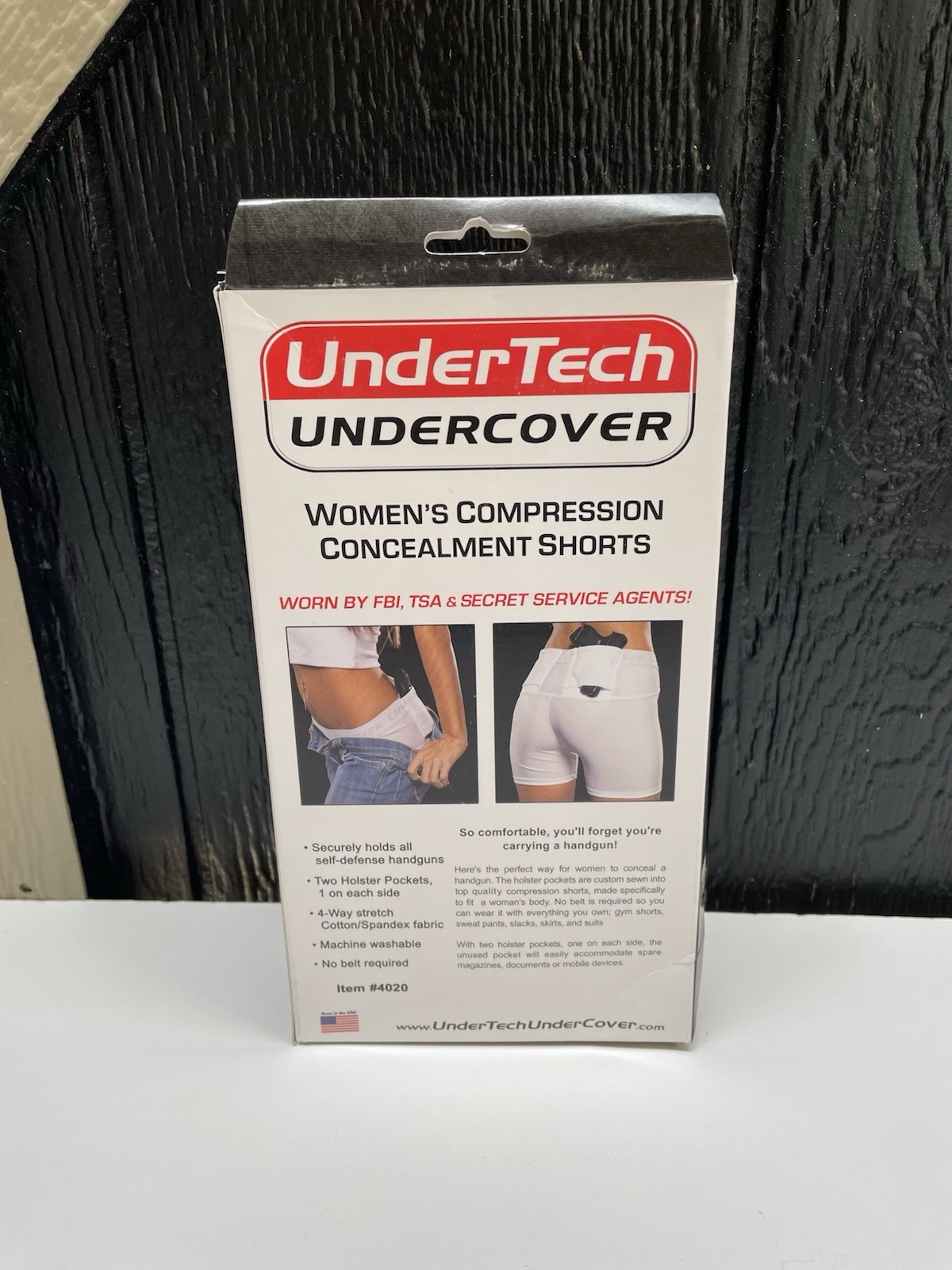 Women’s UnderTech Undercover Compression Concealment Shorts Large White NEW