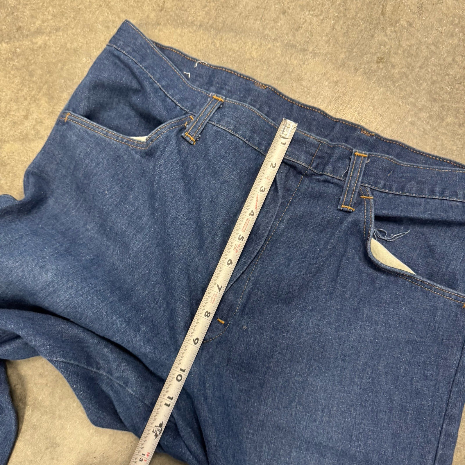 Vintage 70’s Mens Flare Jeans Super Wide Leg Repaired 34 x 30