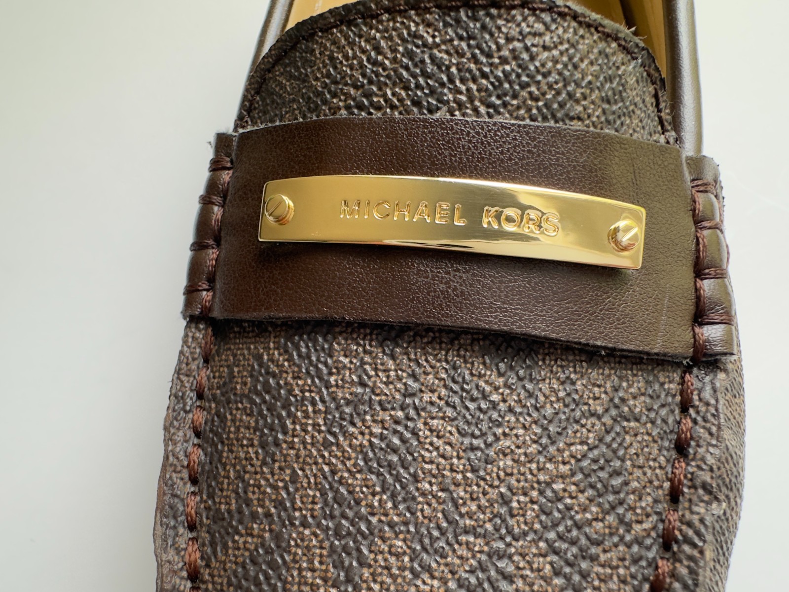 Michael Kors Everett Loafer Women’s Leather/Brown/Gold(MG19G) Various Size