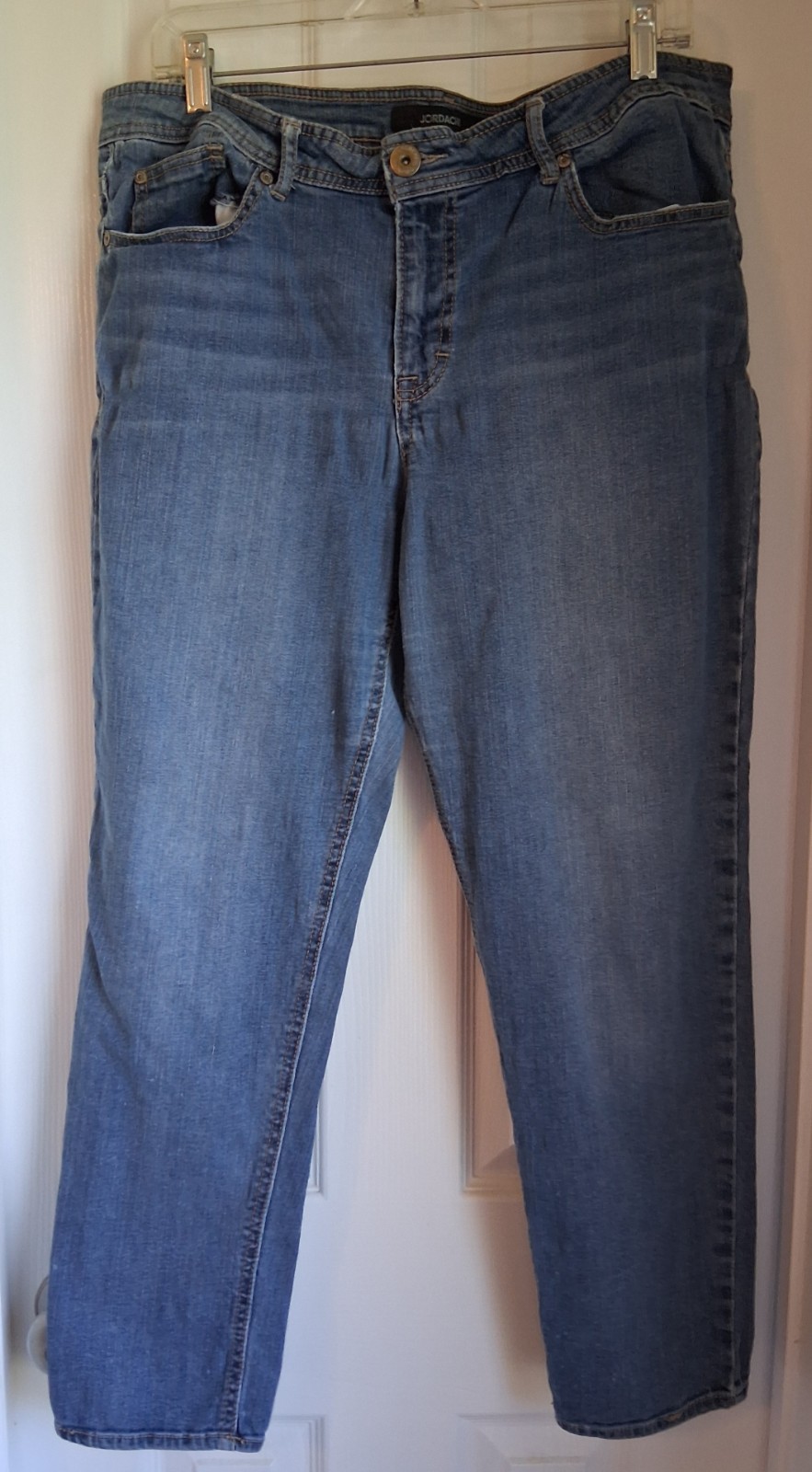 Jordache Womens Skinny Boyfriend Blue Jeans Size 16