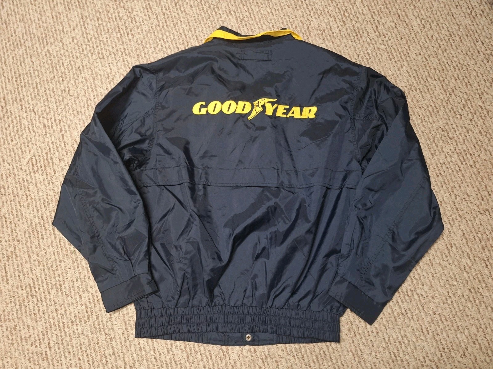 Vintage 90’s Jacket Goodyear Racing M Navy Zip Swingster NWT