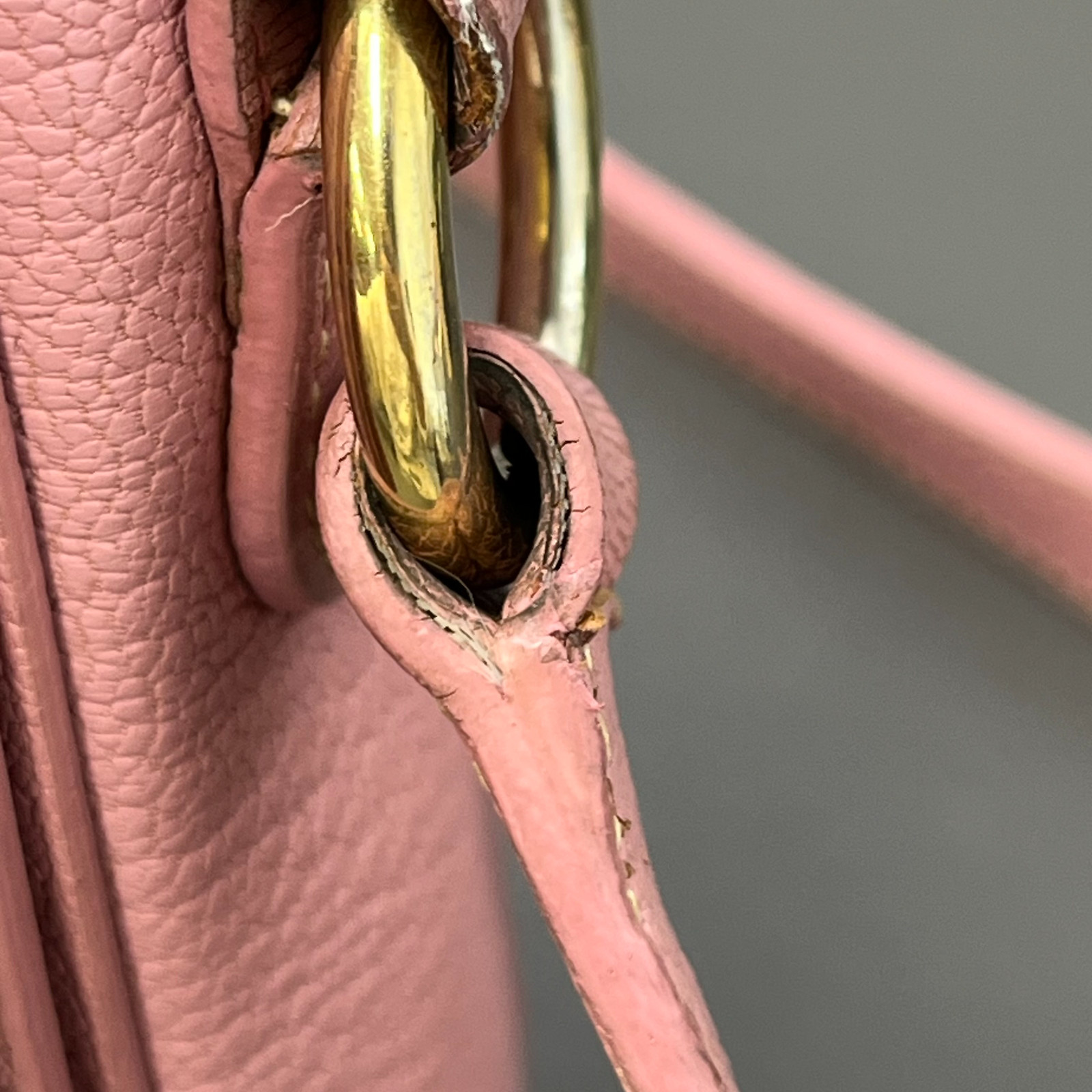 Authentic Miu Miu Top Handle Messenger Bag Pebbled Leather Messenger Bag Pink
