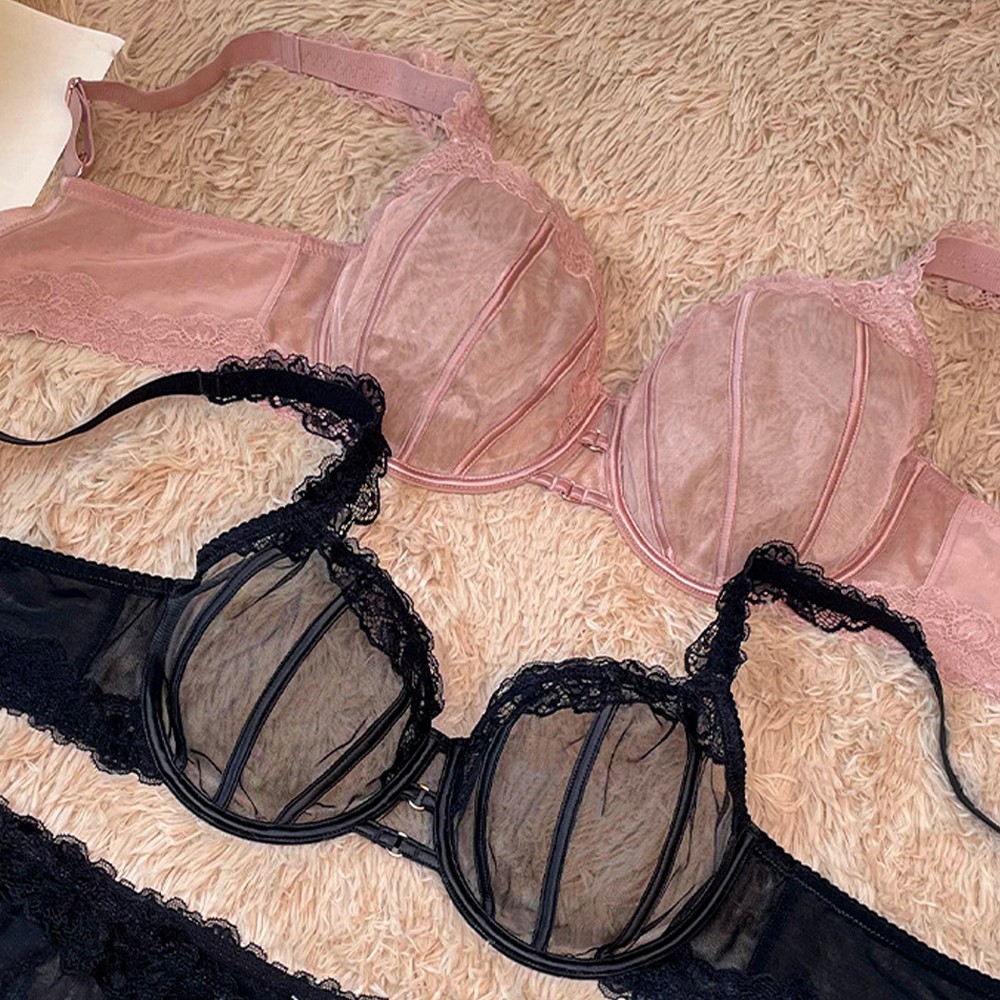 BIG CUP Lace Bra See Through Women Bras Underwire Brassiere Unpads Sexy Lingerie