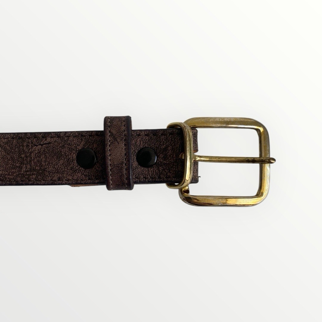 Tony Lama Women’s Brown Leather Western Skinny Belt Size 28 USA Made
