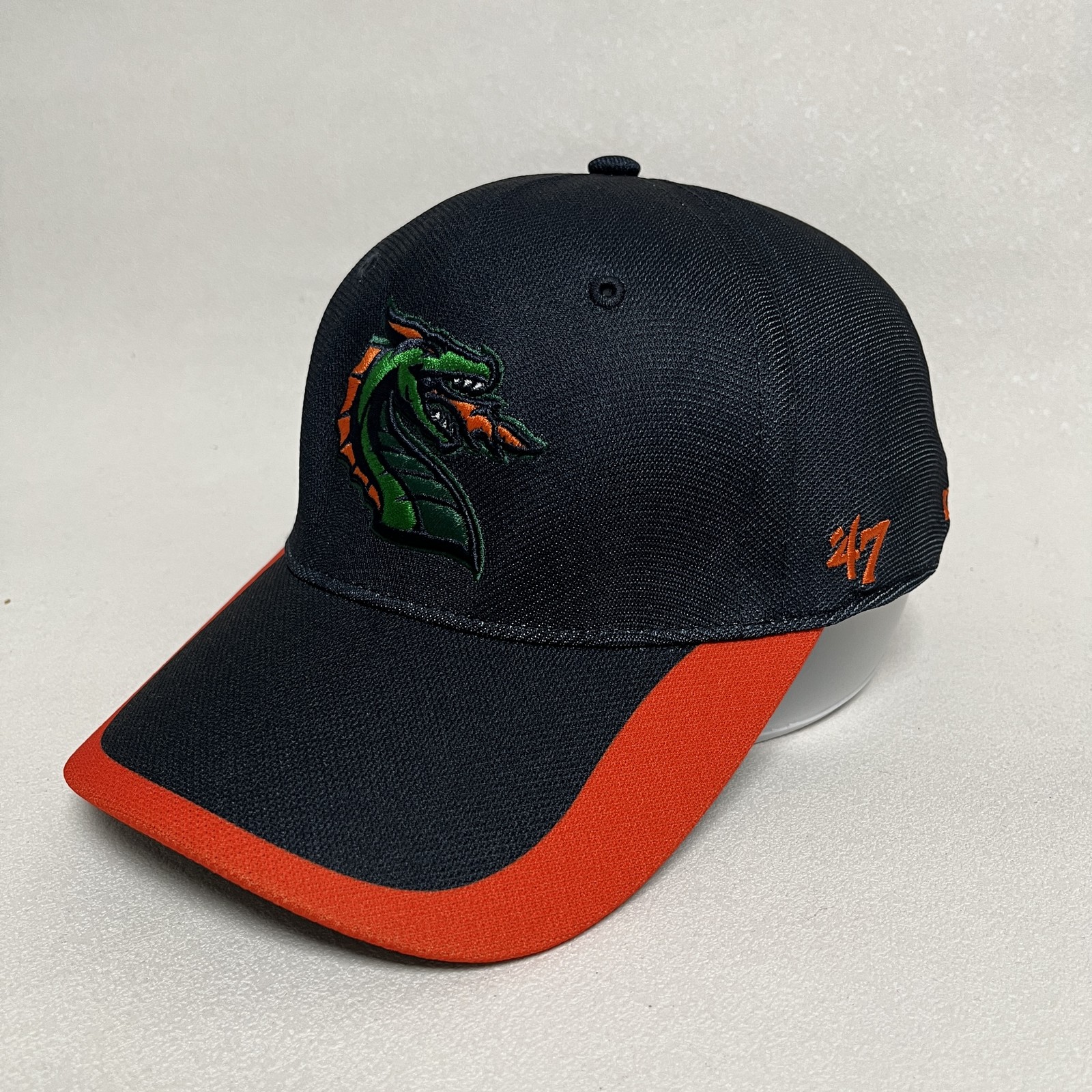 ’47 Seattle Dragons XFL Fitted Cap Navy Orange Approx 7 1/8 Retro Hat