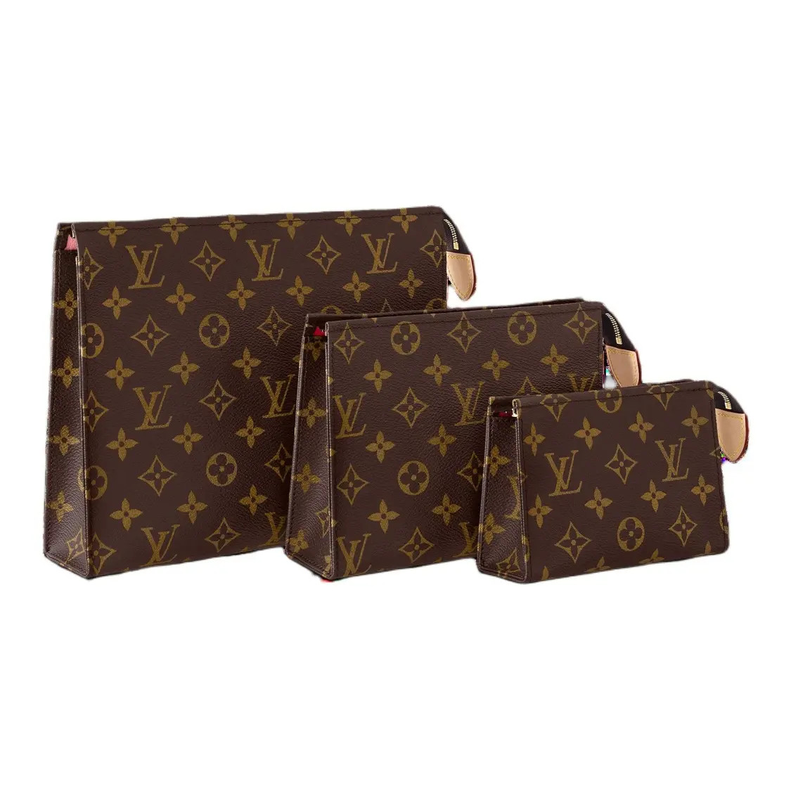 LOUIS VUITTON Trio Men’s 3-in-1 Clutch Bag Men’s Brown 9.8×2.1×7.8 in