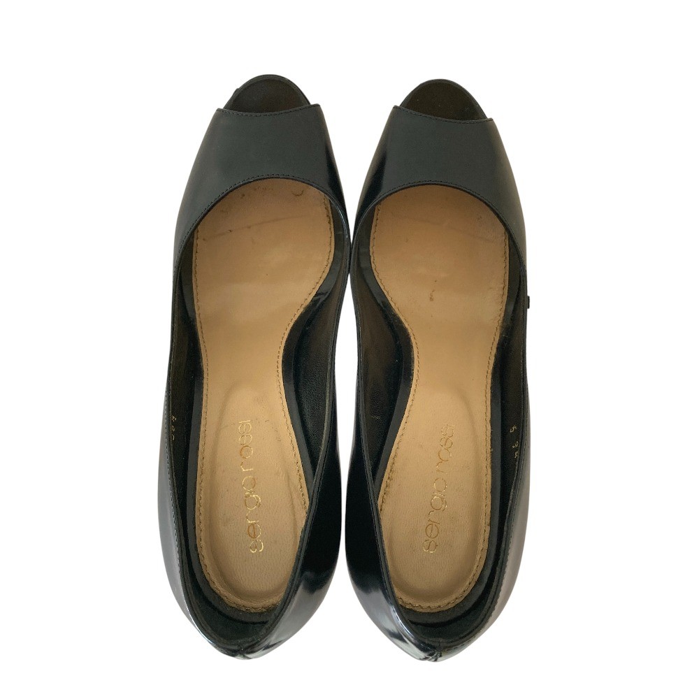 Sergio Rossi open-toe pumps, size 36.5 (9.3 inches), black Women USED