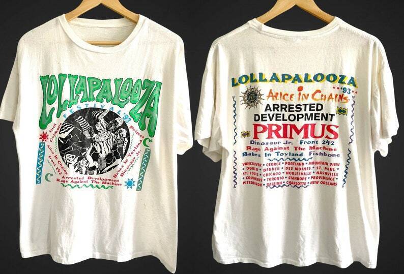 New Retro 1993 Lollapalooza Music Festival T-Shirt All size Shirt D104