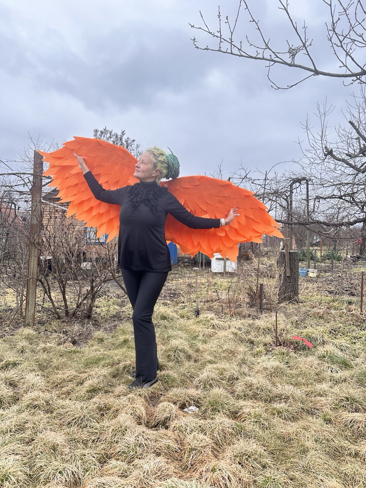 Fire Bird Wings Phoenix Wings Orange Angel Wings Costume
