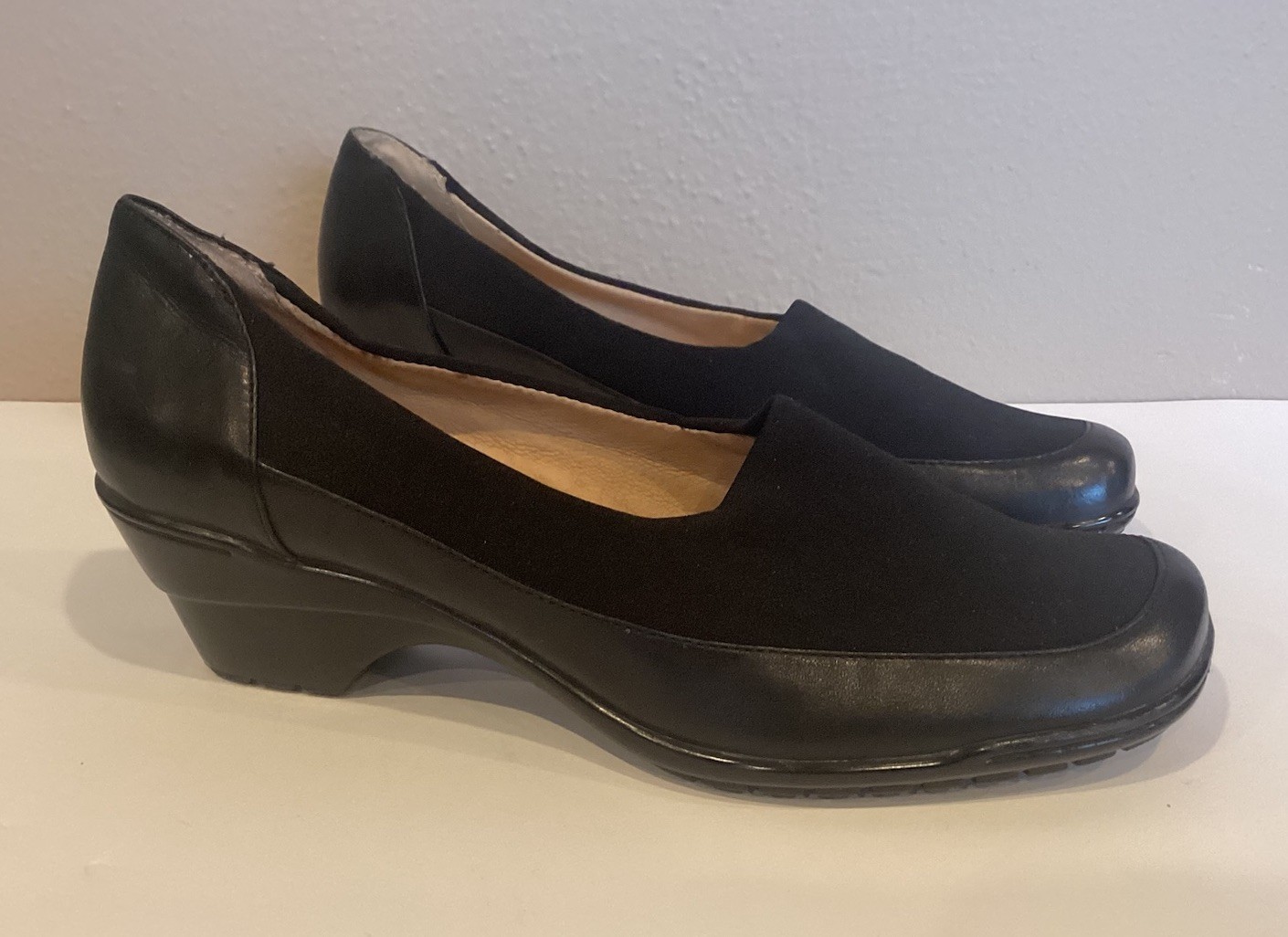 Sofft Shoes Women’s Black Size 8 N Leather And Man Made Pump 2 Inch Heels
