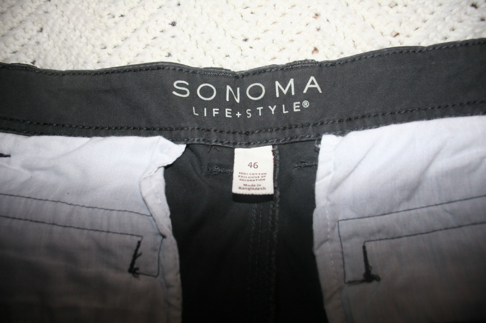 SONOMA men’s shorts size: 46 grey CARGO SHORTS BARLEY WORN! SHARP! CARGO!!!