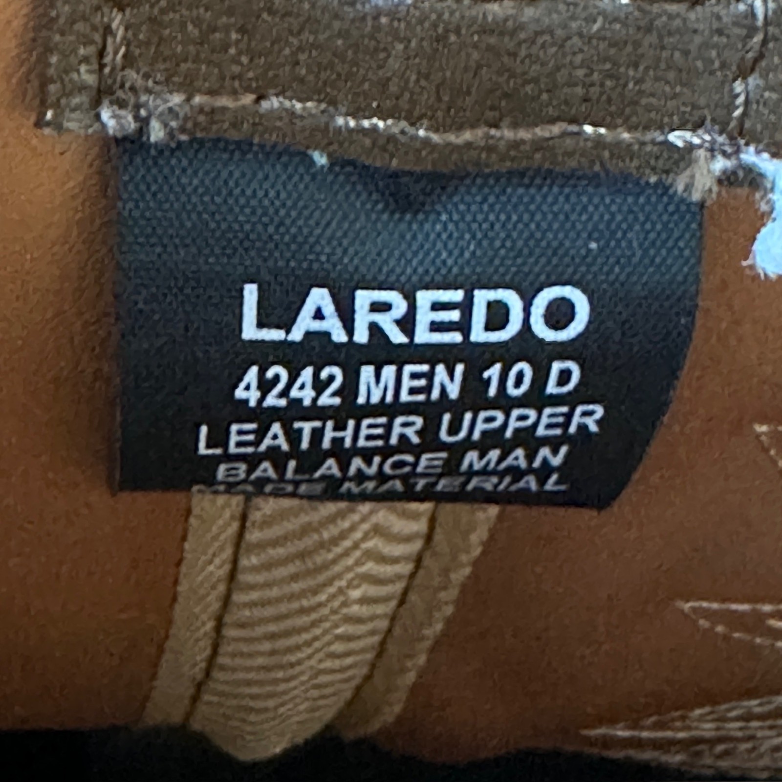 Loredo Cowboy Boot Mens 10 D Paris Leather Western Style 4242 Rubber Sole