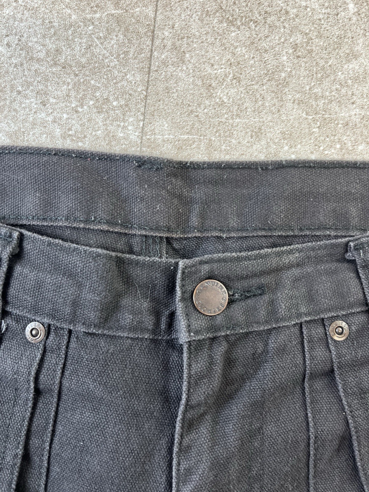 Dickies G4585BK Carpenter Pants Mens 32×28 Black Washed Canvas Workwear Utility