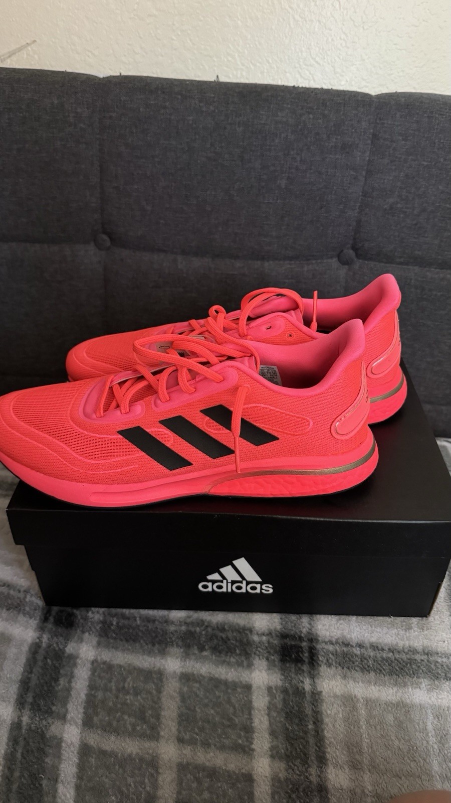 adidas Supernova ‘Signal Pink’ Pink/Black Low Top Lace-Up Running FV6032