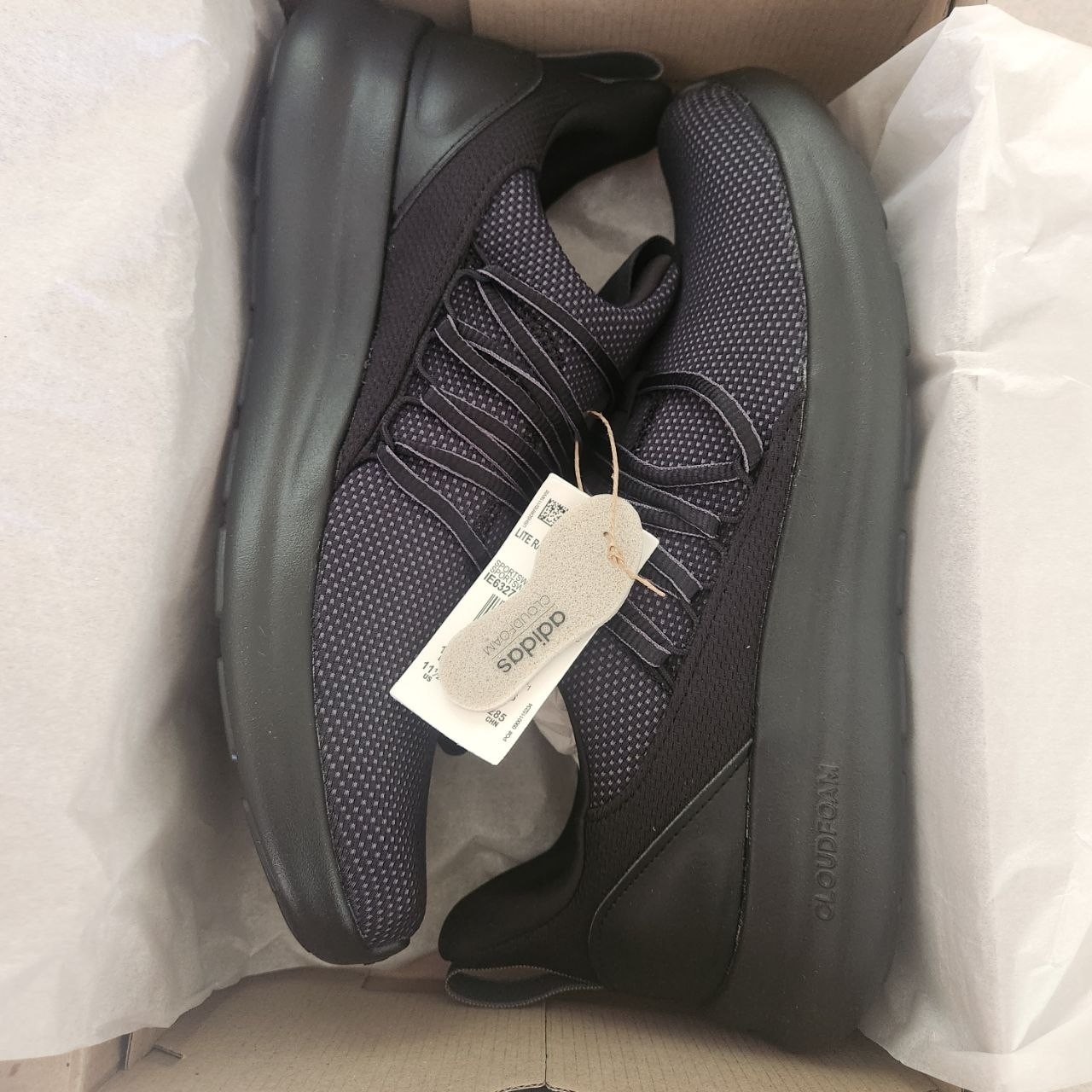Adidas Men’s Lite Racer Adapt 7.0 Shoes – Black/Grey – Sizes 8-12 -FREE Shipping