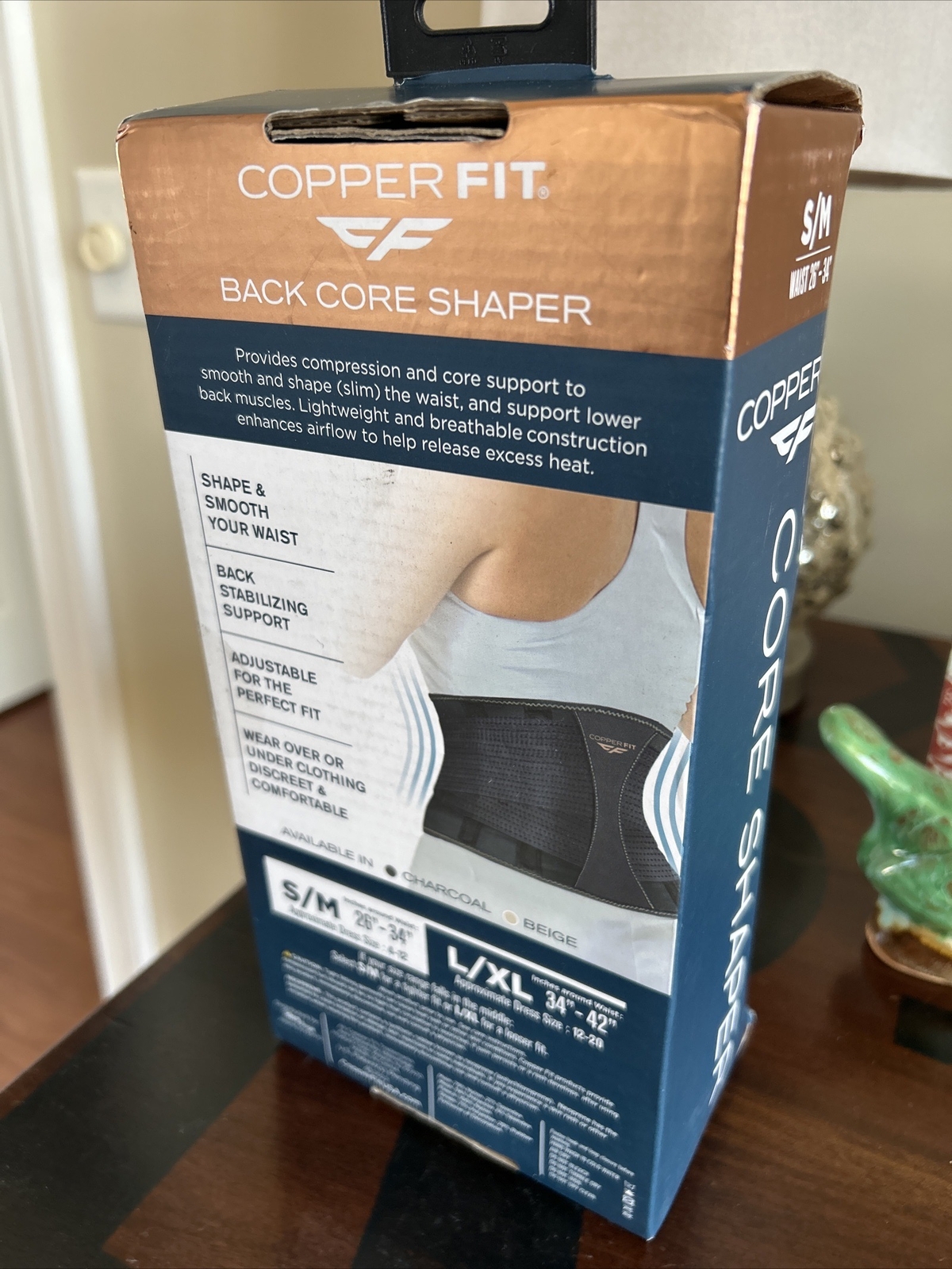 NEW – COPPER FIT Core Waist Belt Trainer Shaper Women Baack S/M Waist 26″-34″
