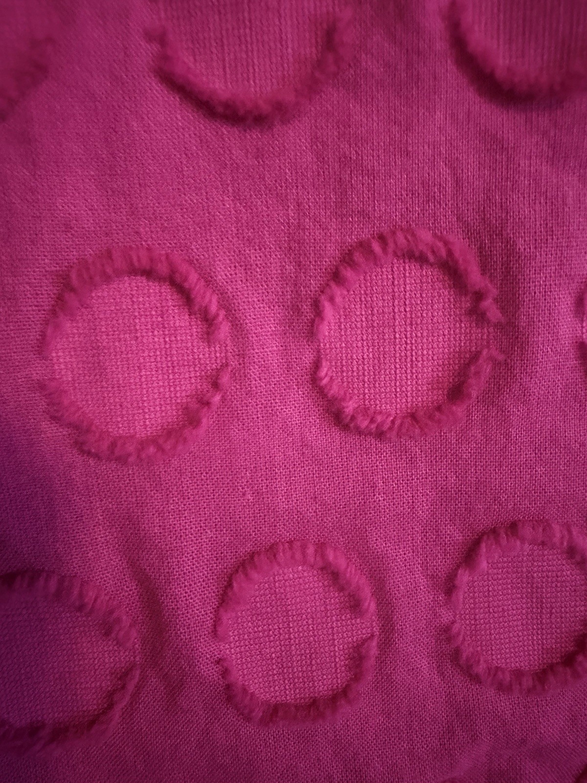 Talbots Pink Sleeveless Textured Circle Pattern Cotton Blouse Size 14