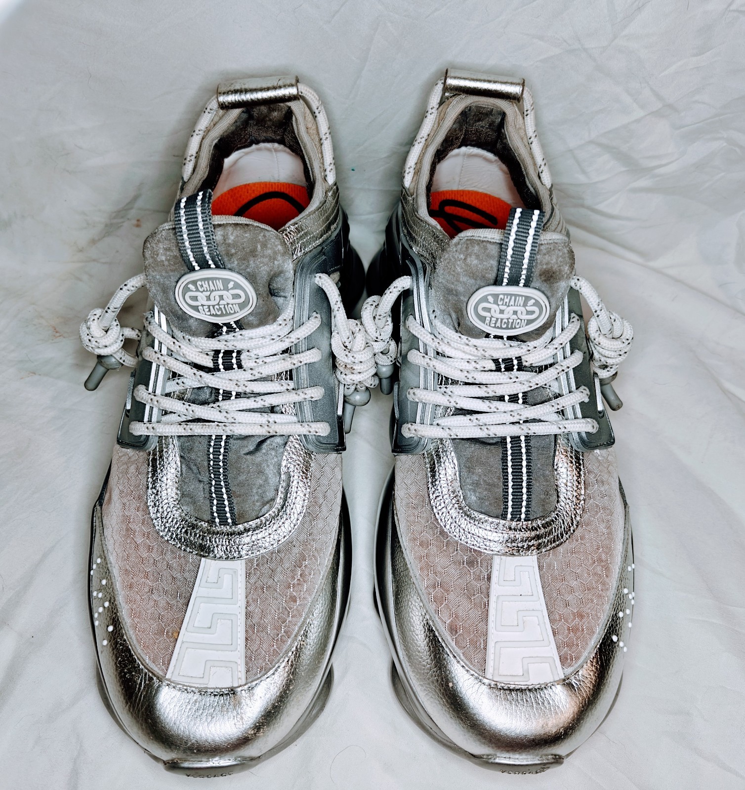 Versace Chain Reaction Sneakers Men’s Size EUR 47 US 13 Made In Italy