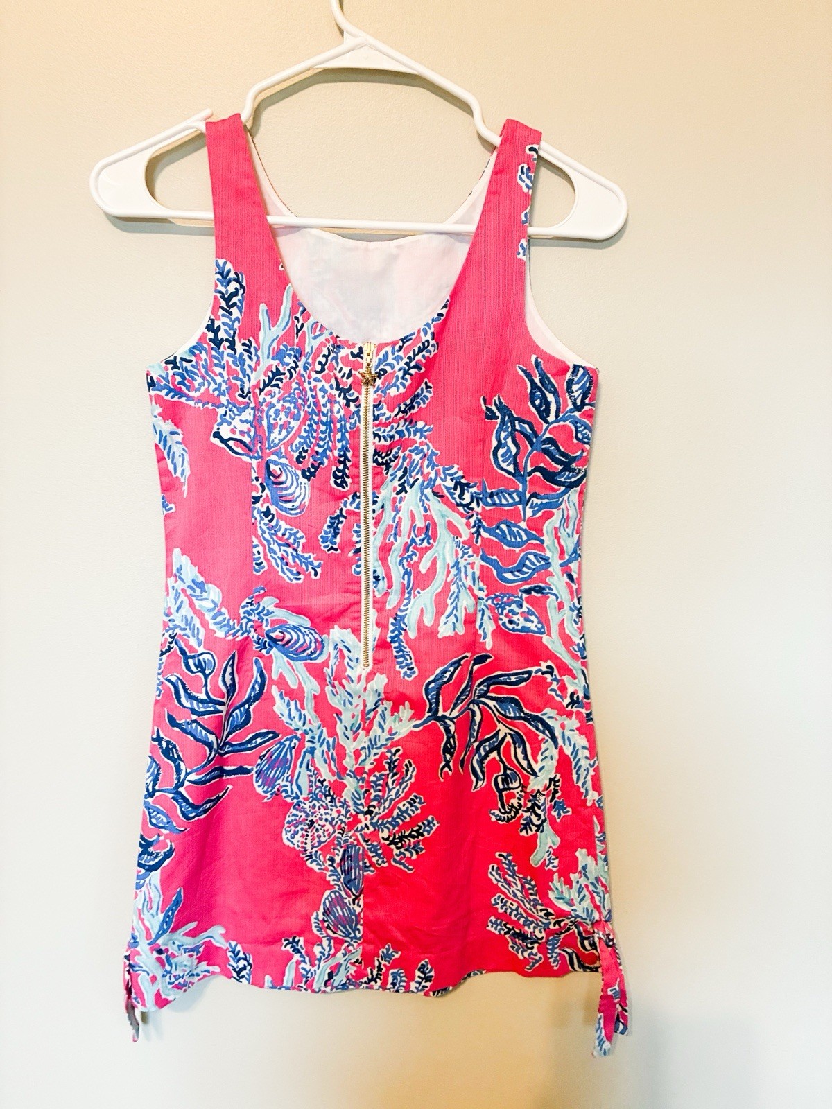 Lilly Pulitzer Kids Pink “Samba” Coral Shift Dress Size 14