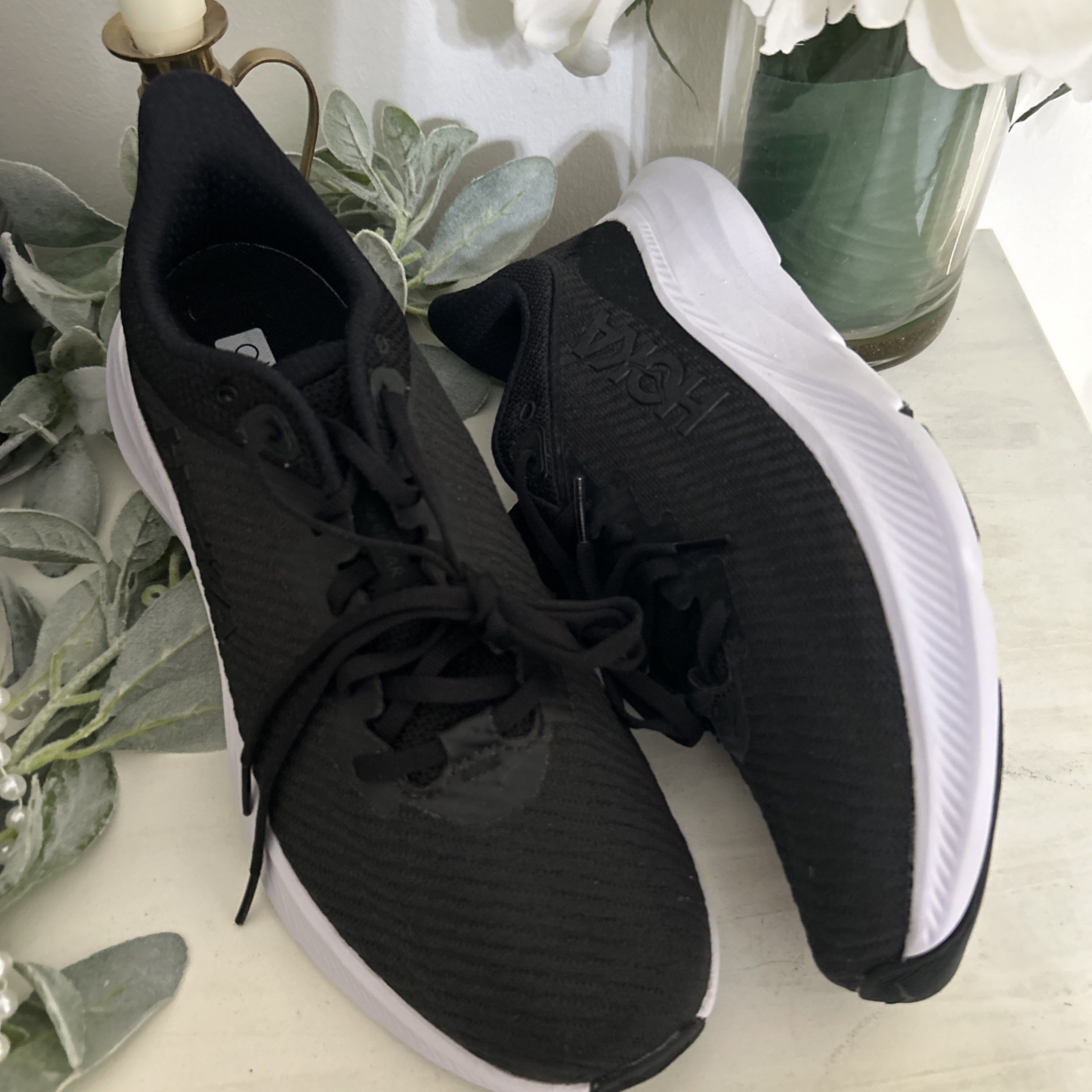 Hoka One One HOKA Solimar Black White Women’s Size 9.5 D WIDE NIB