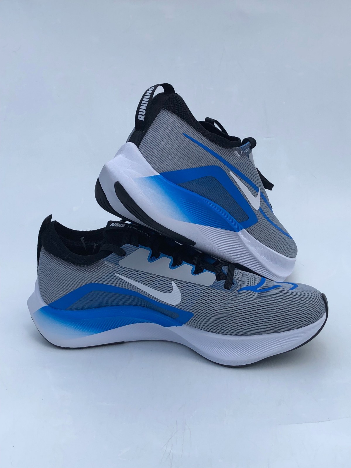 NEW Nike Zoom Fly 4 Wolf Grey Photo Blue Men Sz 12 Sneaker CT2392-005 max air