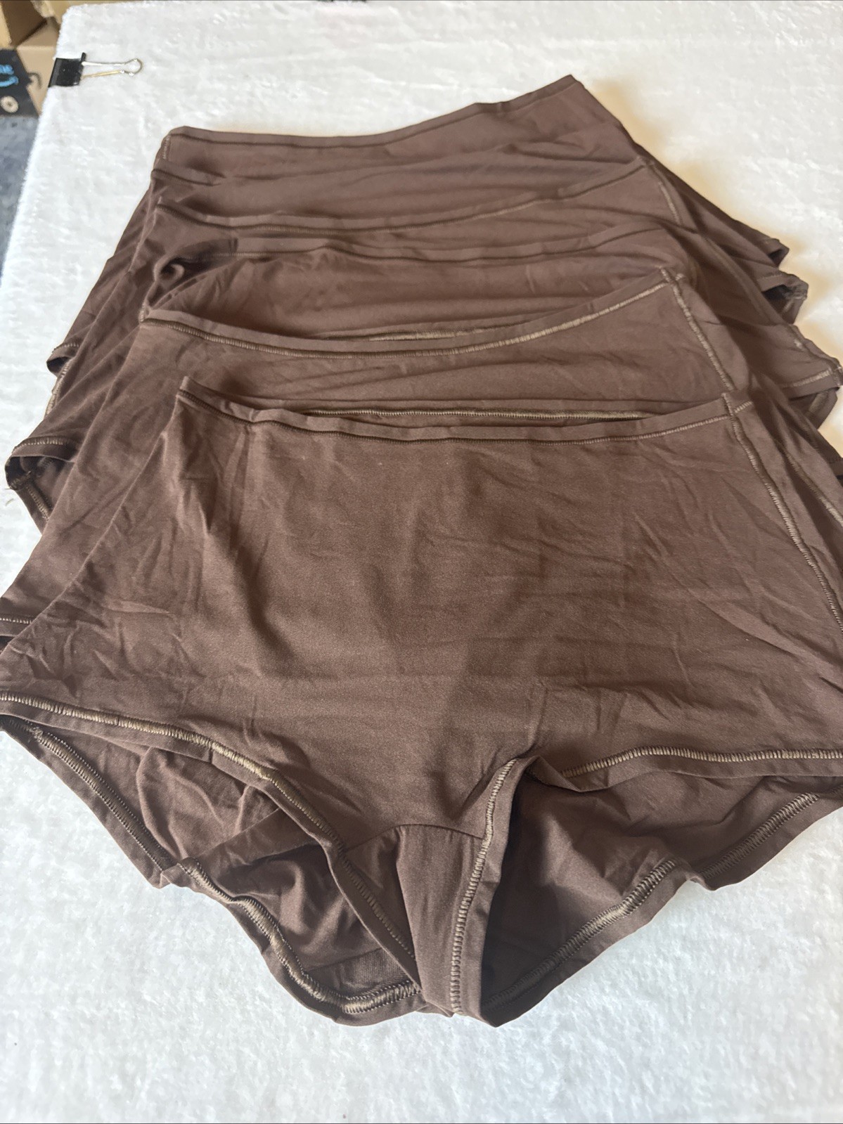 New Quince Cocoa Brown Smoothing Comfort High-Waisted Brief (6-Pack) Small