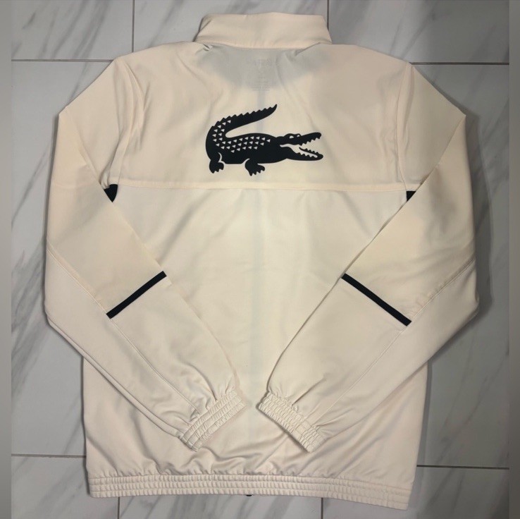Lacoste Sport Men’s Tracksuit Beige Black $280 New