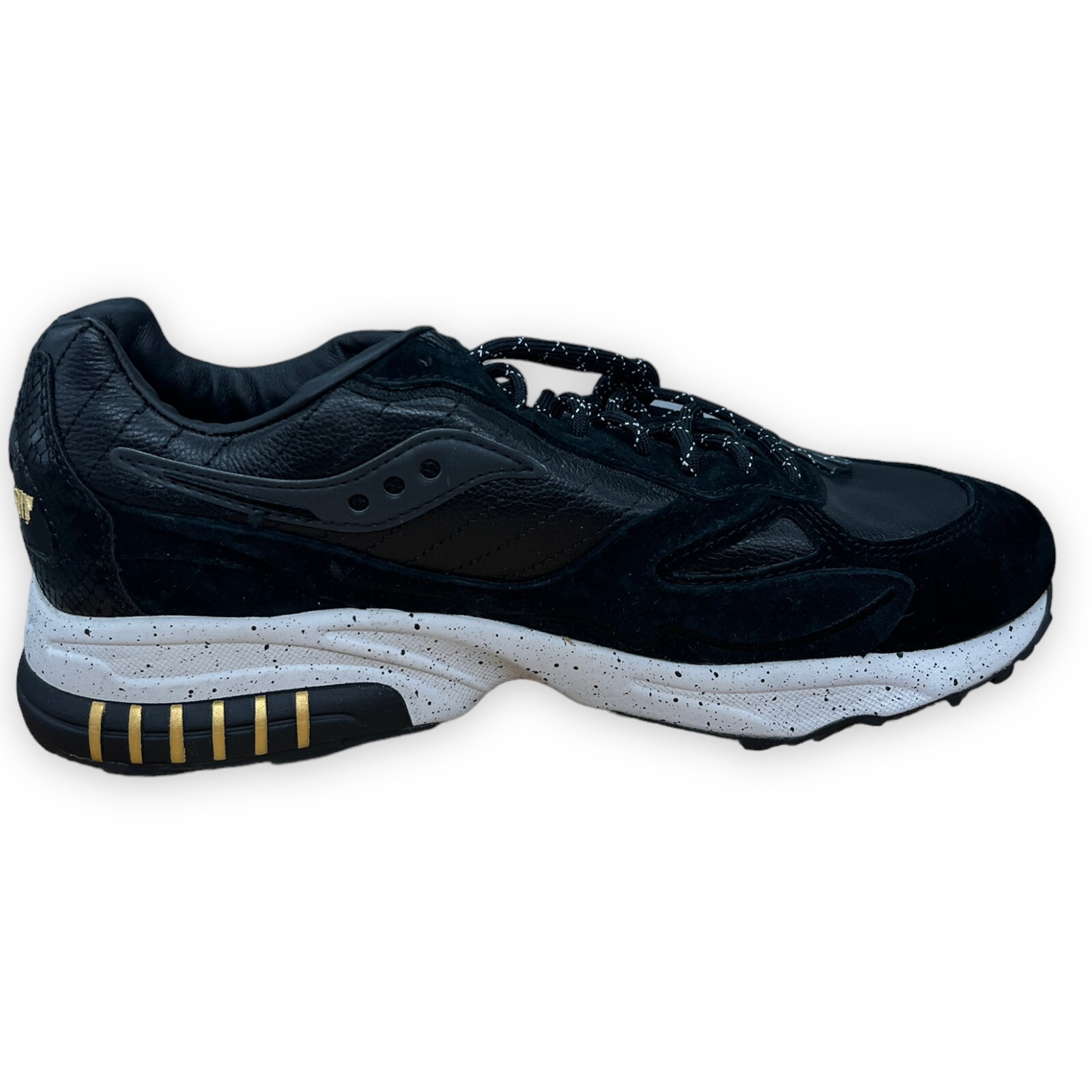 Saucony Shoes Mens 10.5 Black 3D Grid Las Vegas Hurricane Leather