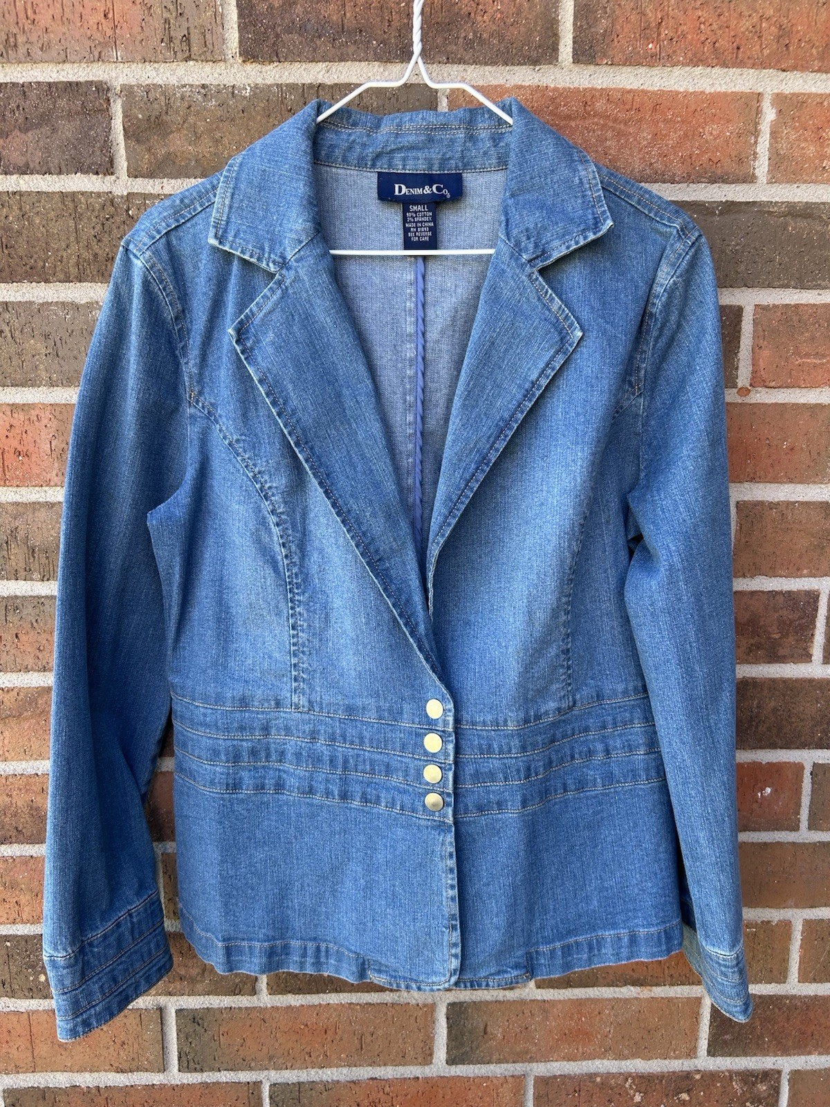 VTG Tailored Denim & Co Blazer Western Jacket Woman’s Small Casual or Dress Up