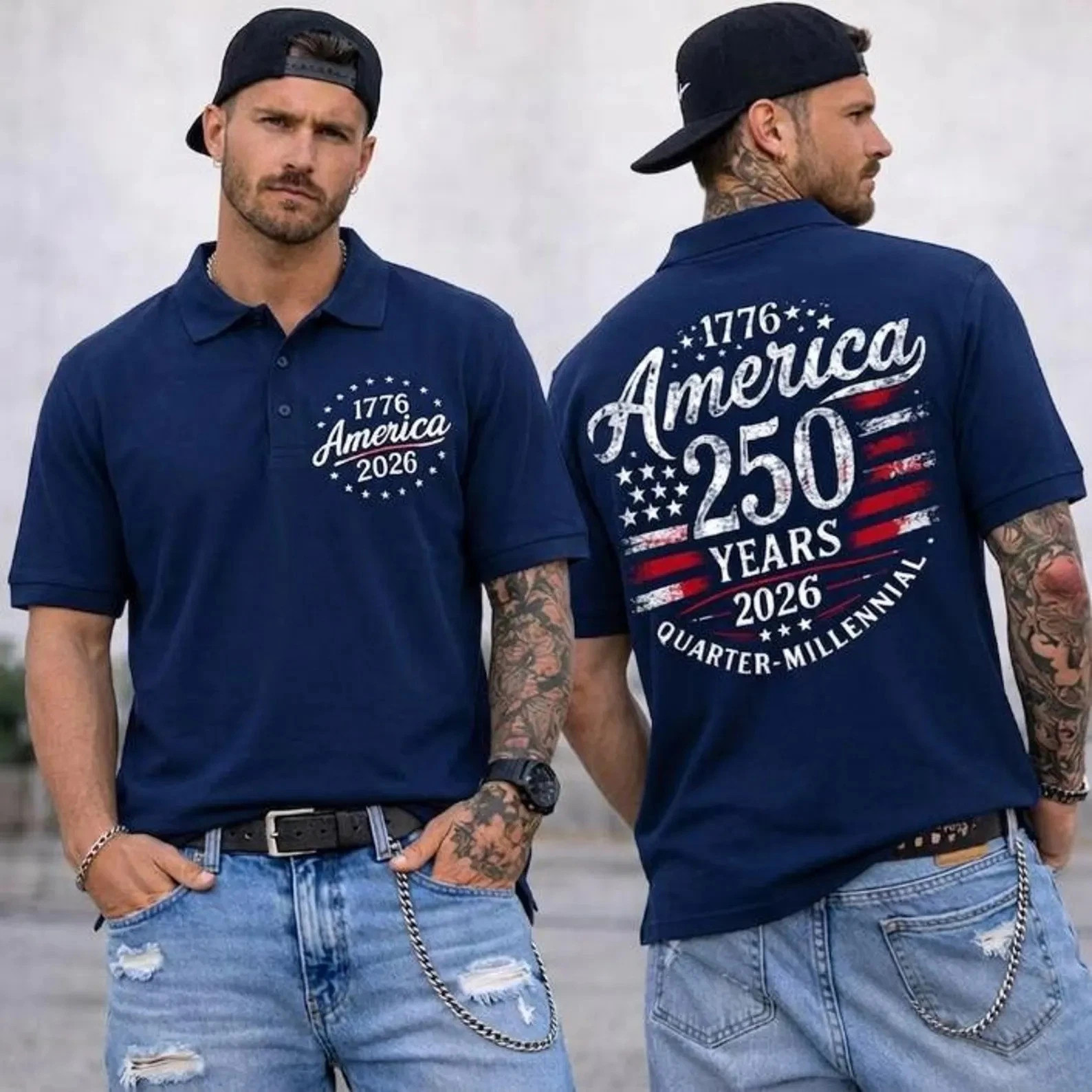 America 250 Years Patriotic Polo Shirt, 250th Anniversary 1976 – 2026 Polo Shirt