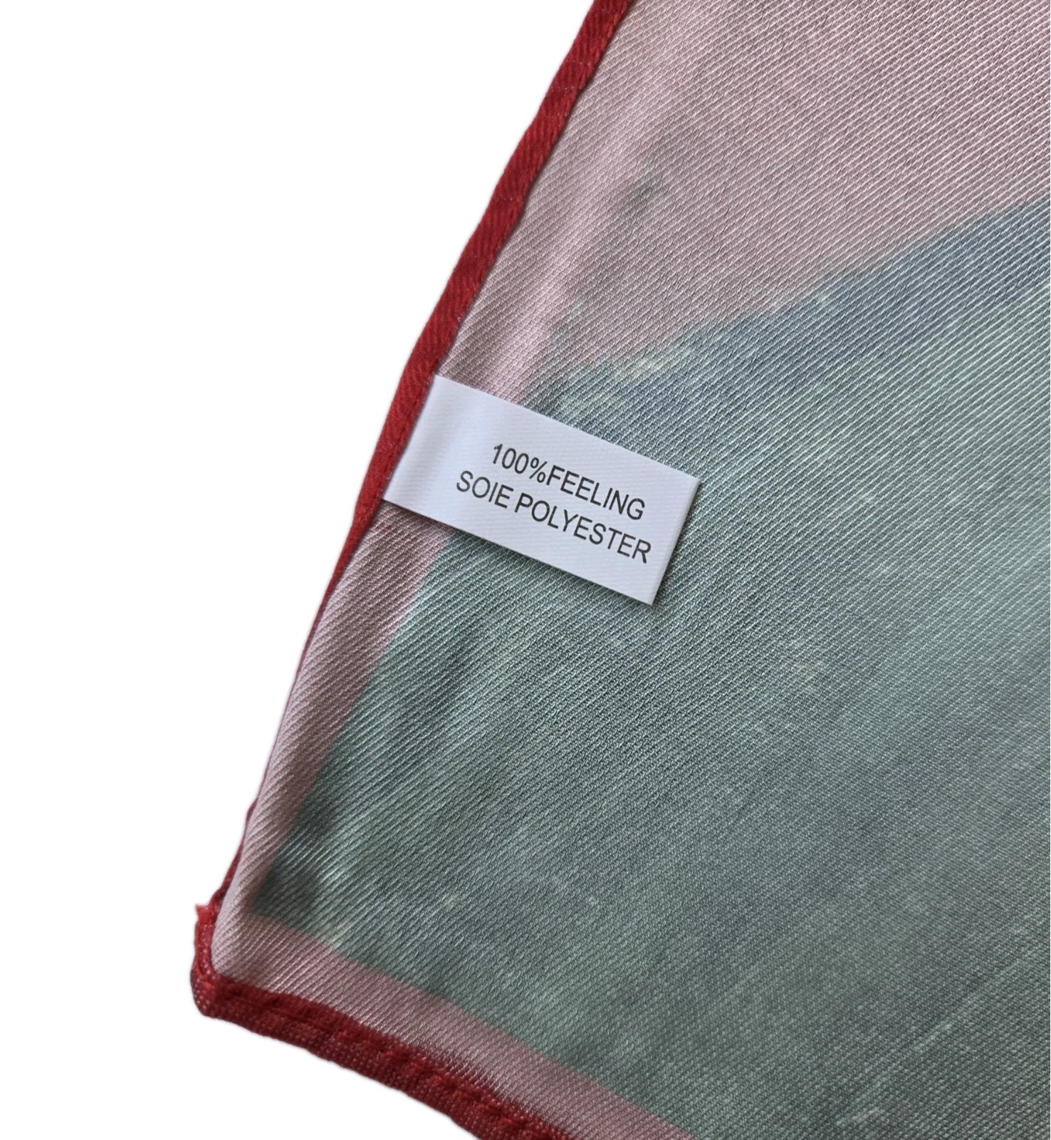 NEW Van Gogh Self Portrait Art SCARF Faux Silk Red Impressionism Man 21″ READ