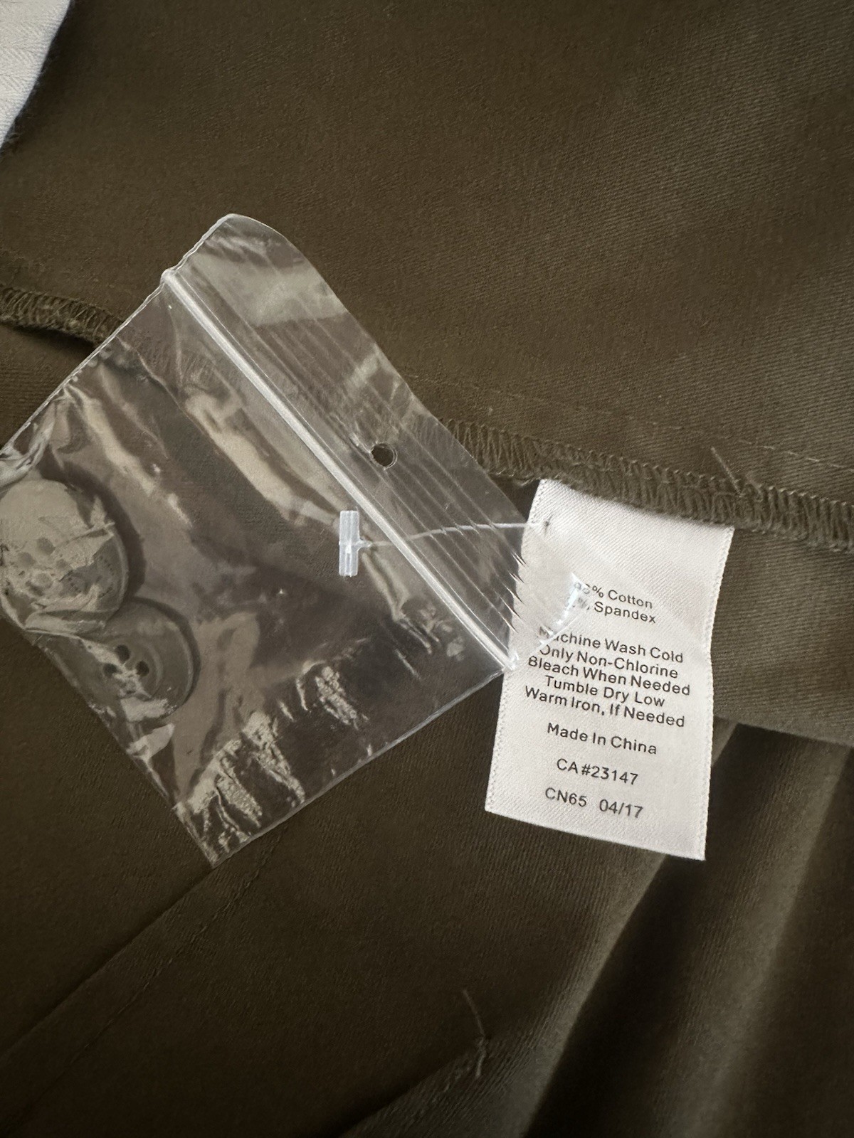 Talbots Olive Green Utility Button Front Cotton Stretch Skirt Women Size 6 NWT