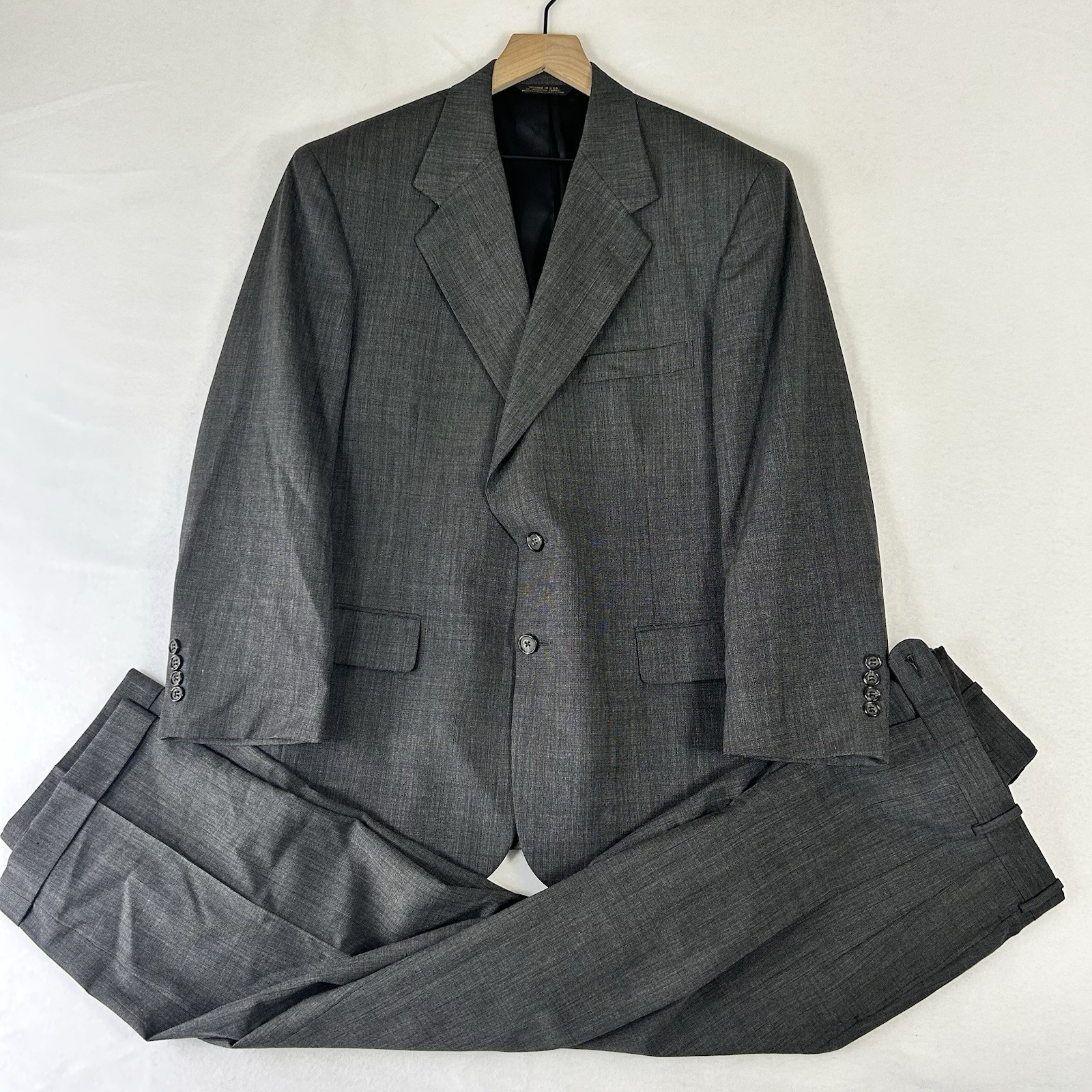 Corporate Image Tom James Gray Suit Mens 42 Blazer Pants 33×29