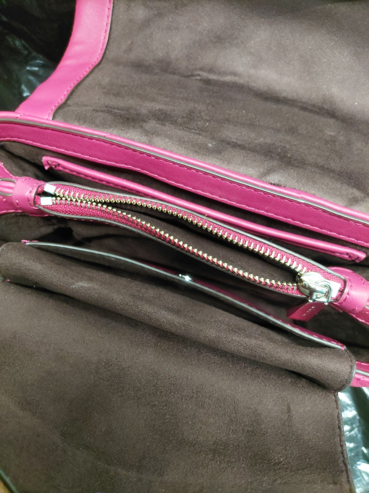 michael kors handbag used wine silver heavy chain link shoulder strap