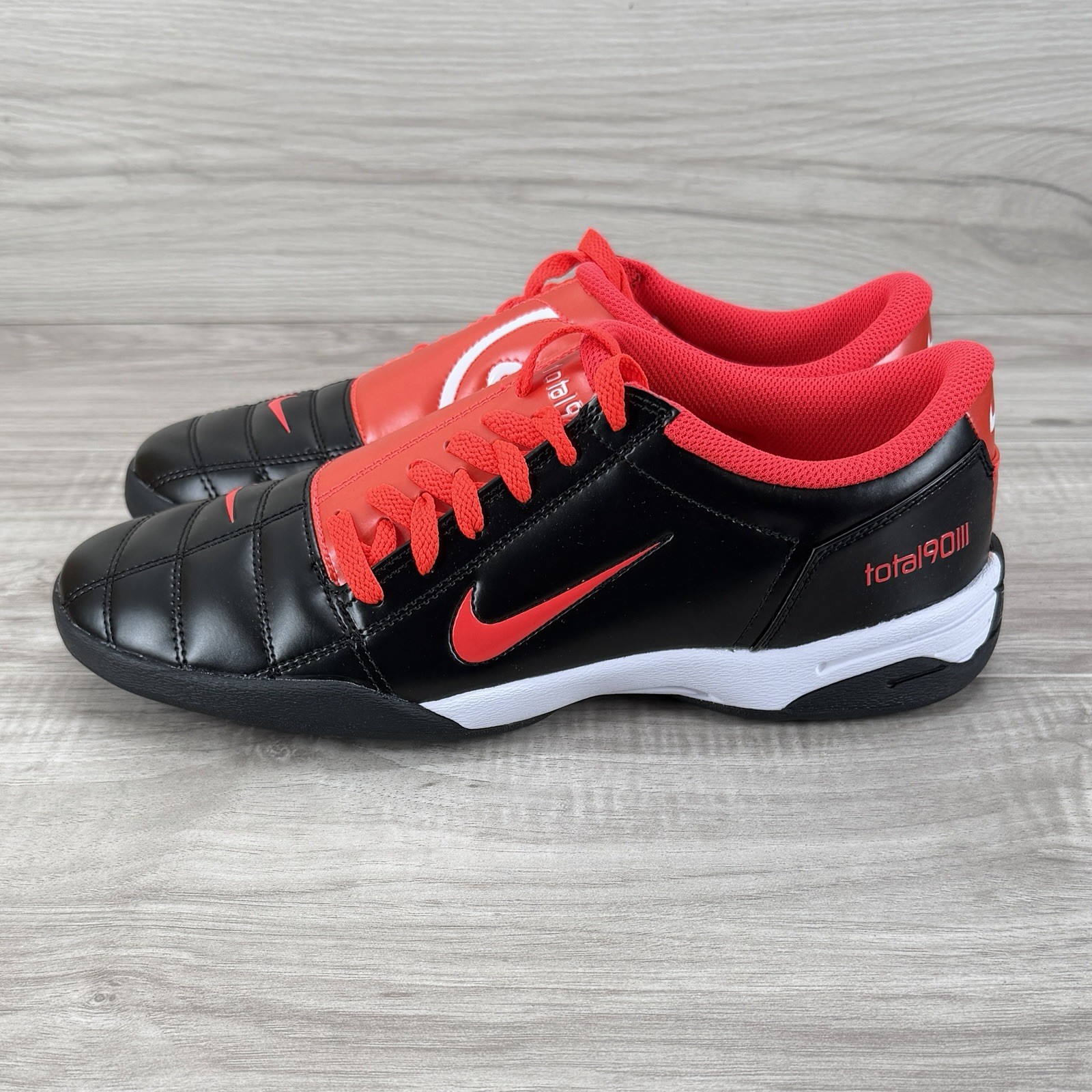 Nike Total 90 ‘Black White Black Bright Crimson’ Men Size 10.5 Soccer HQ2851 nby
