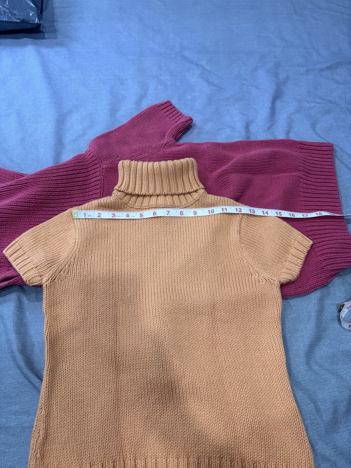 Banana Republic (XS) Magenta/Dark Pink & Loft (S) Peach Knit Sweater Top Bundle