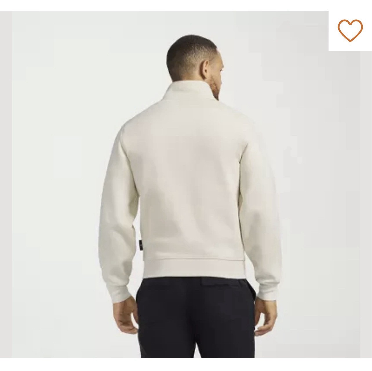 Messi Collection Men’s M Beige Fleece Button-Front Sweatshirt Pockets